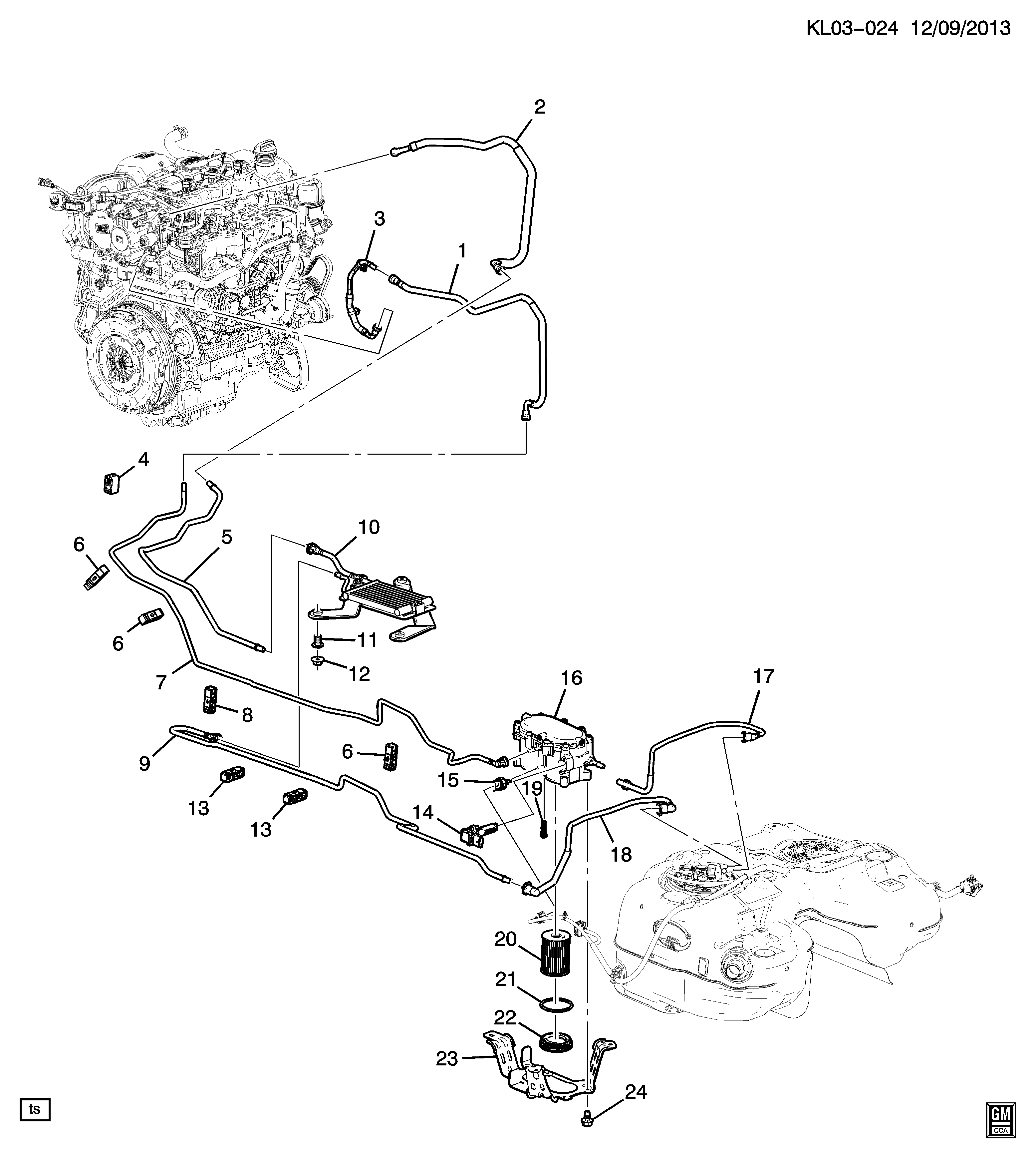 Opel 95174479 - Fuel supply system (lnq/2.2-6,lnp/2.0y)(1st des): 02 pcs. onlydrive.pro