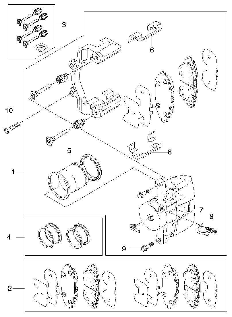 Chevrolet 96250029 - Front brake i  (4510): 1 pcs. onlydrive.pro