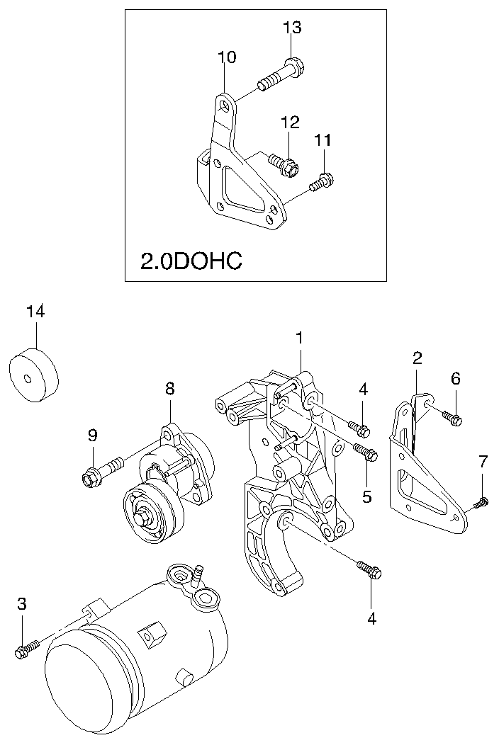 KIA 96183115 - Compressor mount ii  (8331): 1 pcs. onlydrive.pro