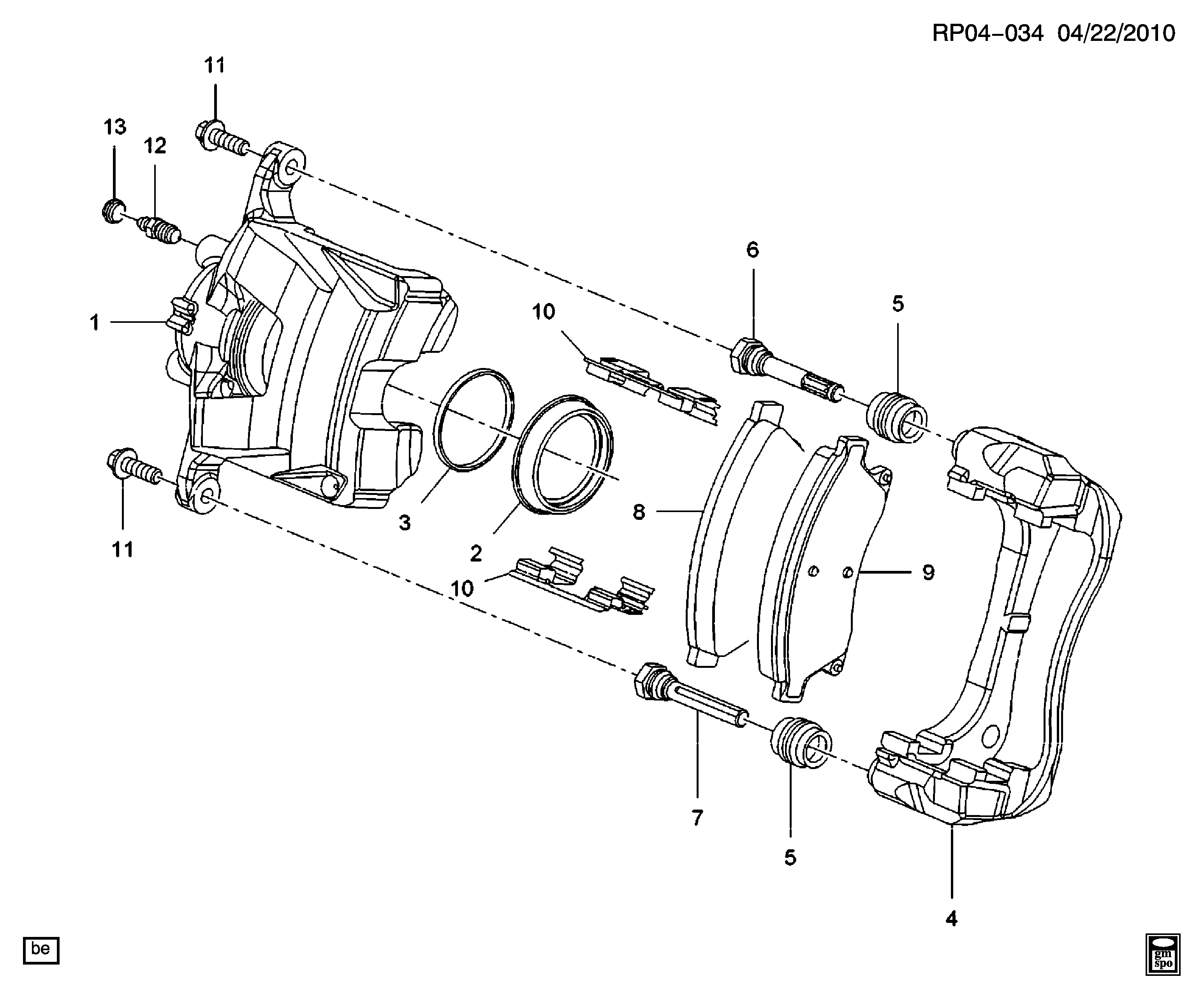 Chevrolet 13412272 - Brake caliper/front (15 inch j93,j94): 02 pcs. onlydrive.pro
