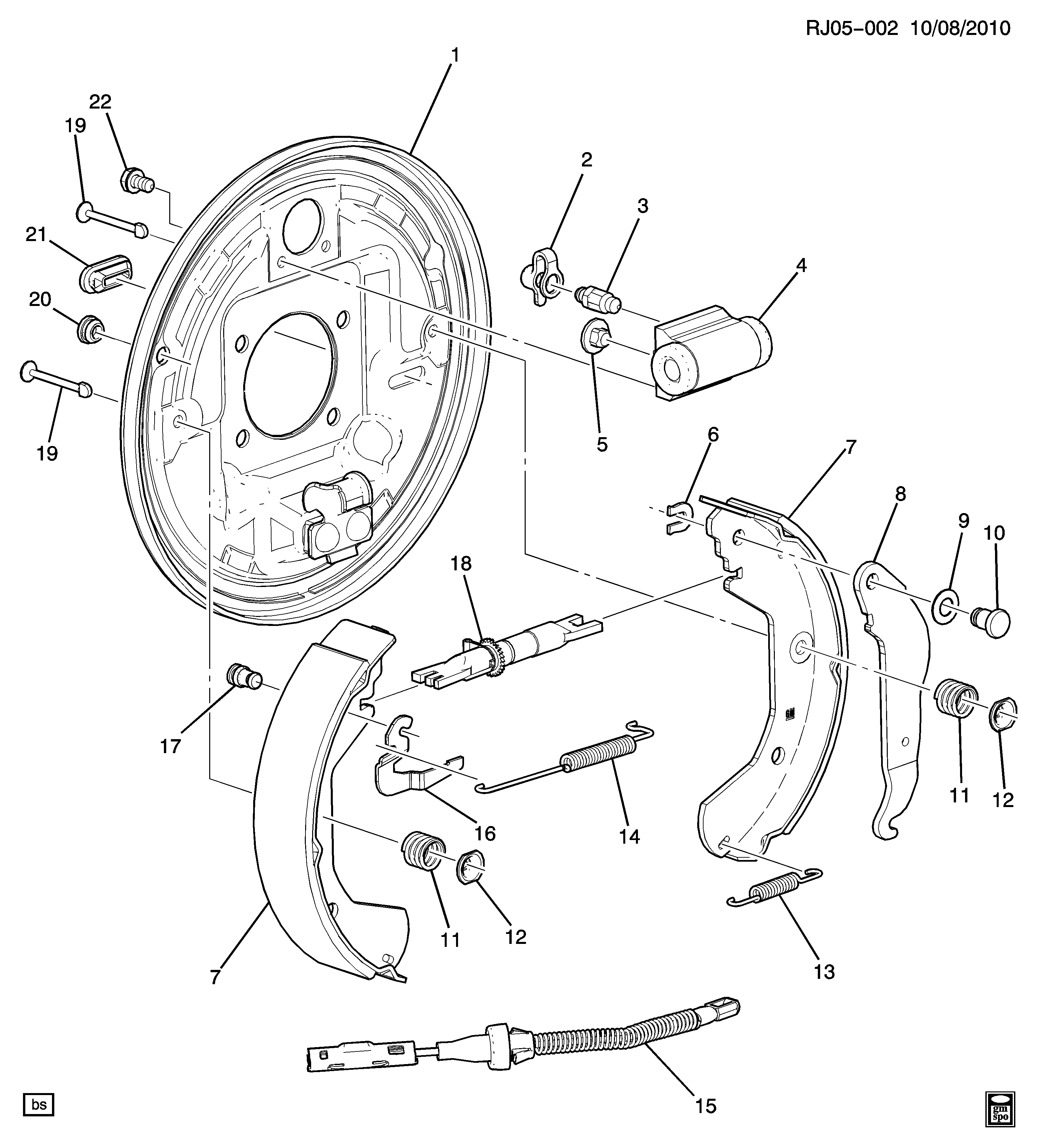 Chevrolet 95231476 - Brake Shoe Set onlydrive.pro