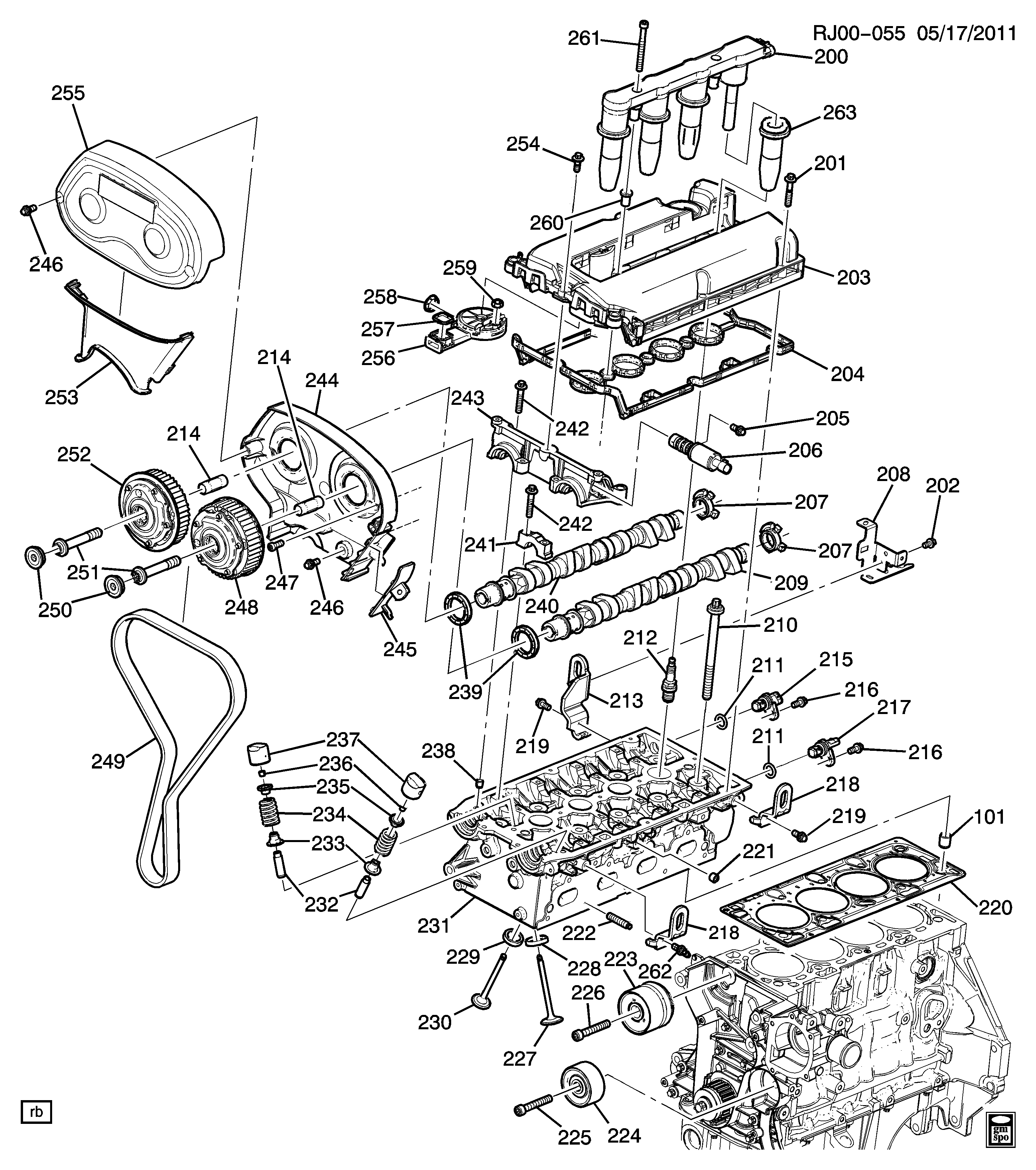 DAEWOO 55574864 - Tensioner, timing belt onlydrive.pro