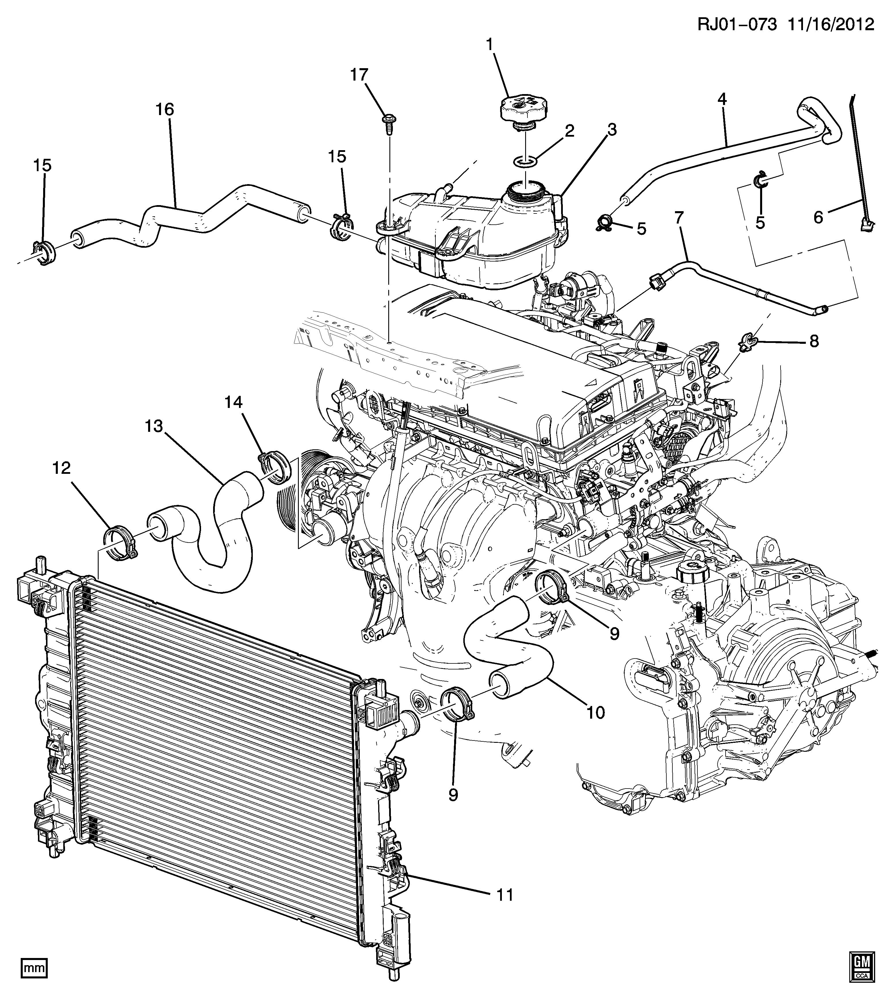 Chevrolet 95048411 - Expansion Tank, coolant onlydrive.pro