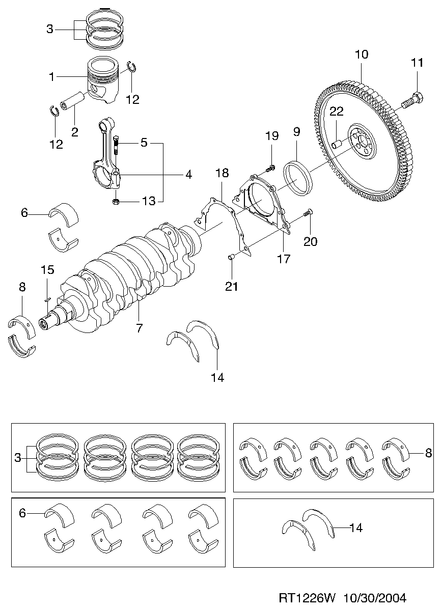 Chevrolet 94 535 475 - Уплотняющее кольцо, коленчатый вал onlydrive.pro