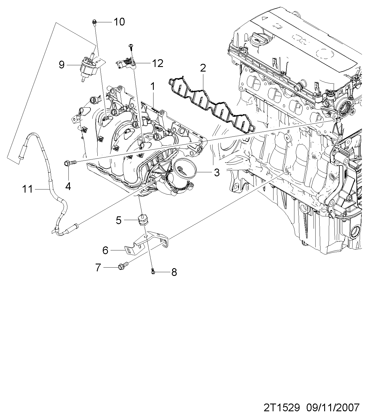 Chevrolet 12 591 290 - Intake manifold(gen3)  (1529): 1 pcs. onlydrive.pro