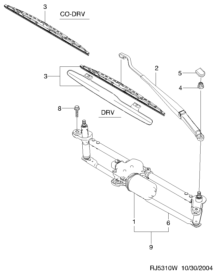 Chevrolet 95211013 - Windshield wiper  (5310): 1 pcs. onlydrive.pro