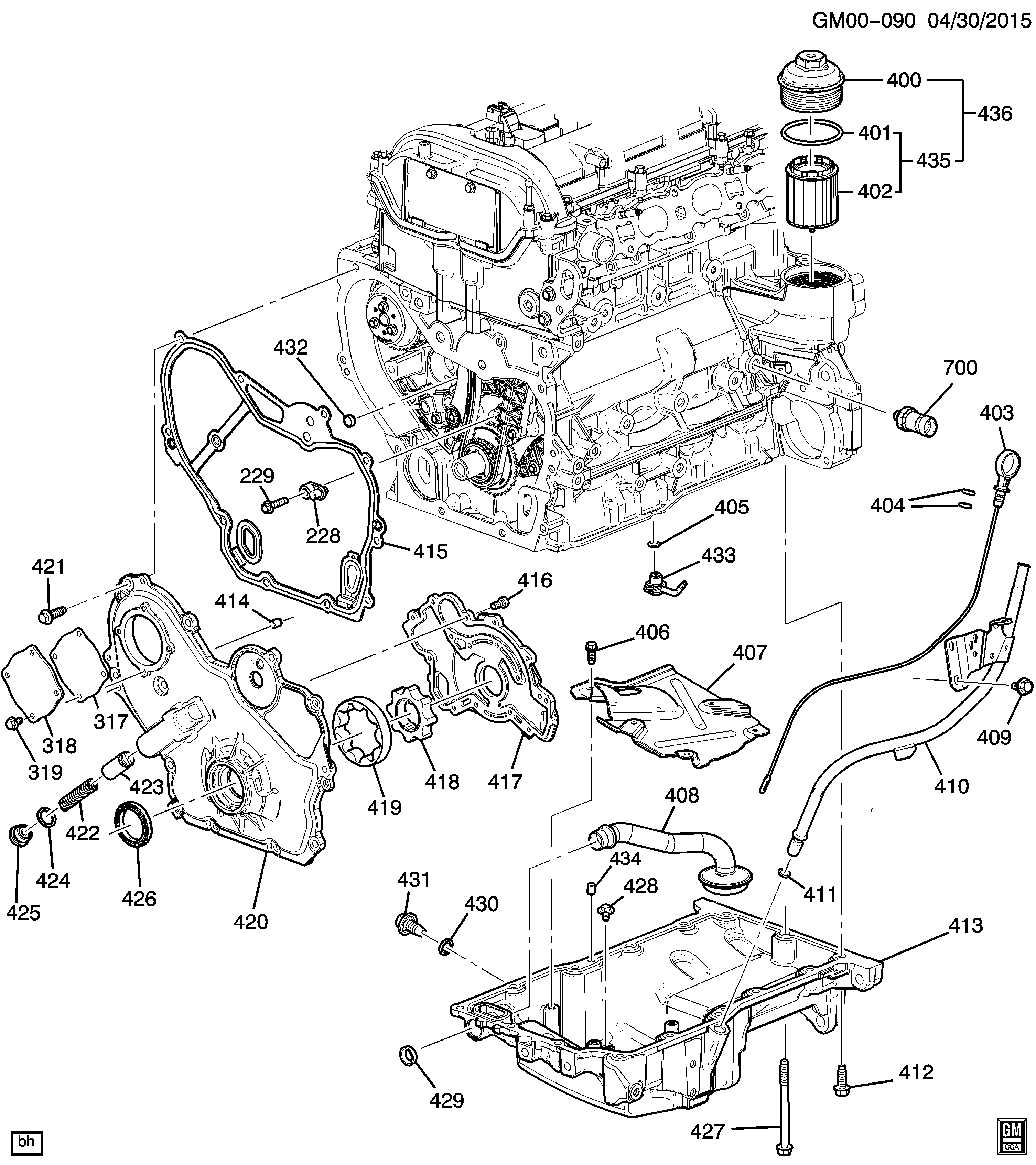 Chevrolet 19260345 - Engine asm-2.4l l4 part 4 oil pump,pan & related parts (lea/2.4k: 01 pcs. onlydrive.pro