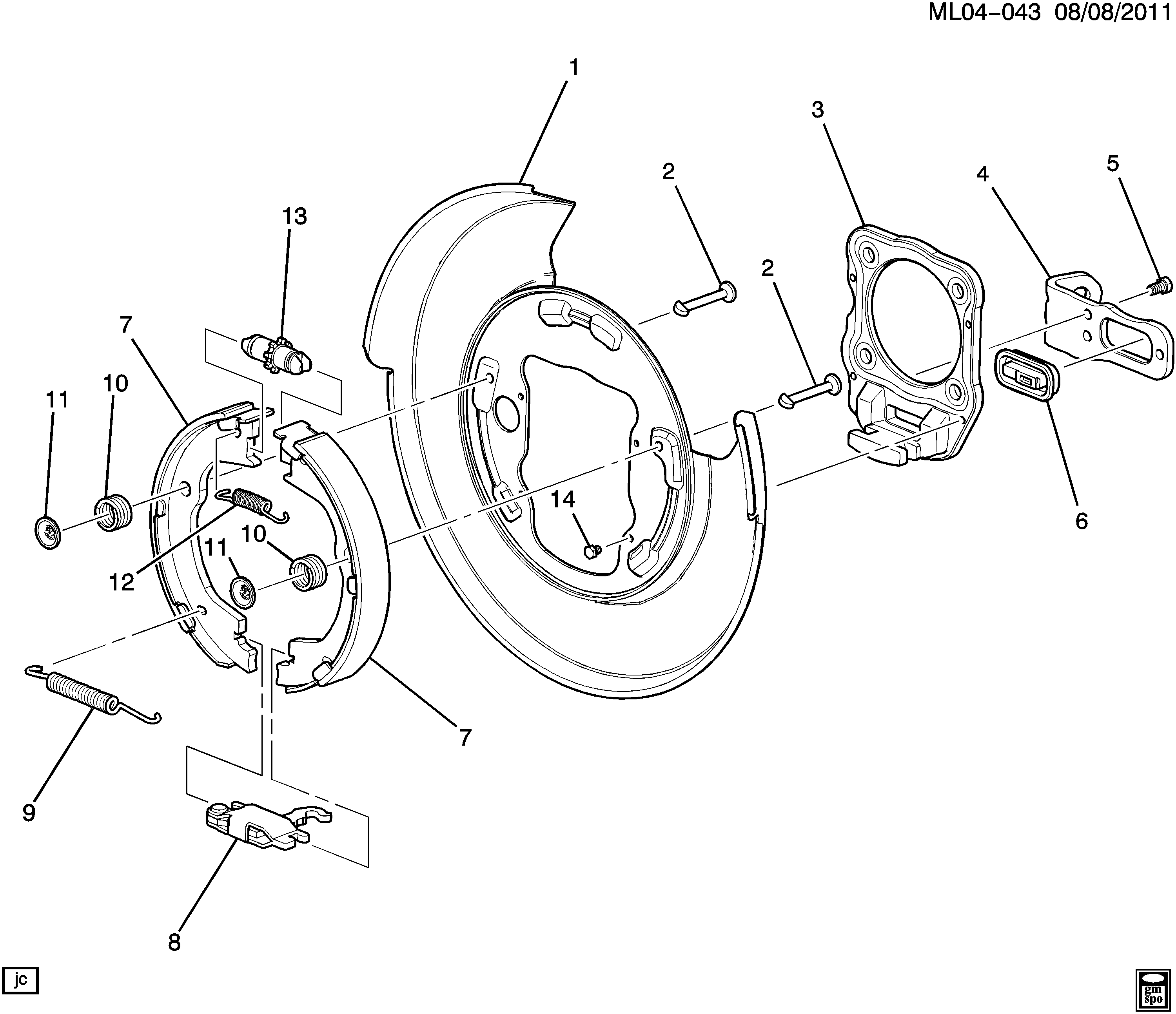 DAEWOO 96626083 - Brake Shoe Set, parking brake onlydrive.pro