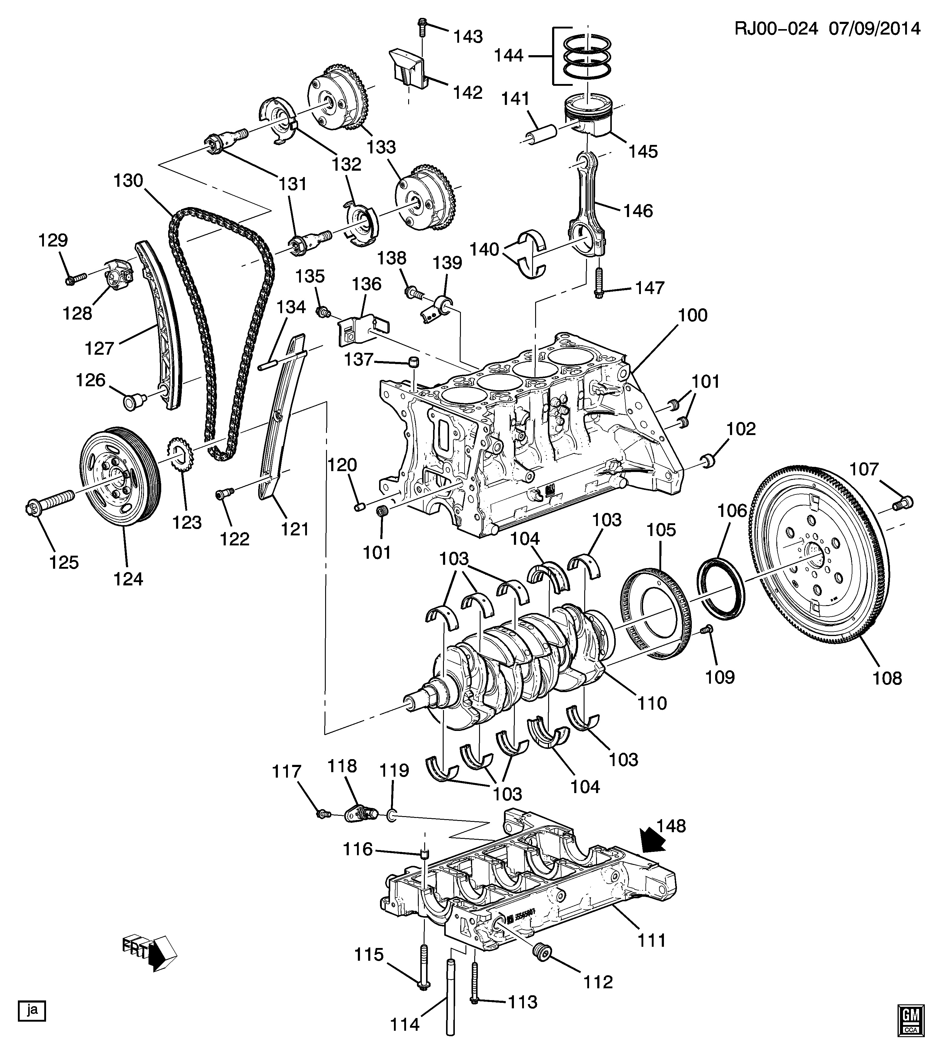 Chevrolet 55353997 - Engine asm-1.2l l4 part 1 cylinder block & internal parts (ldc/1: 01 pcs. onlydrive.pro