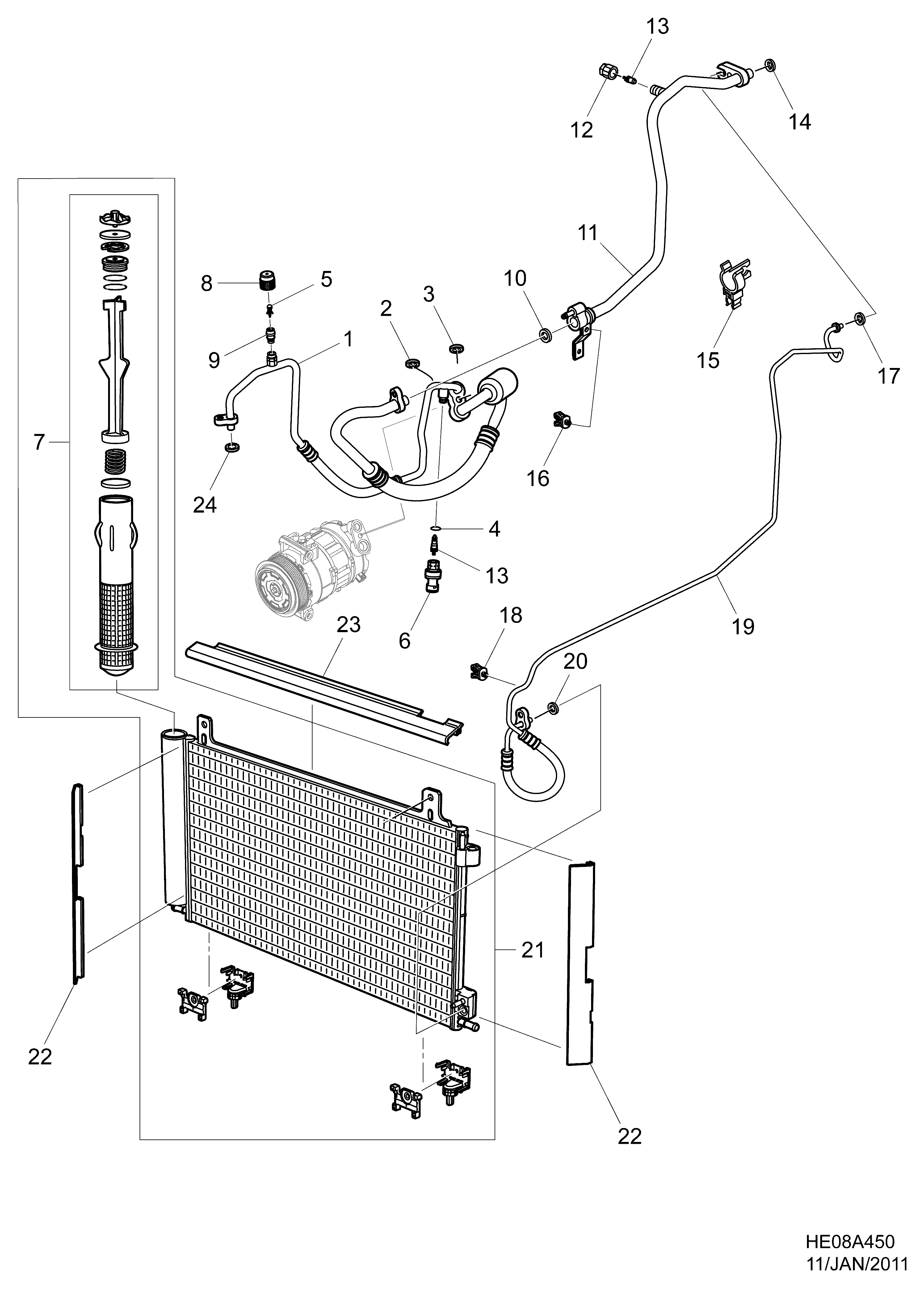 Chevrolet 13502759 - Пневматический выключатель, кондиционер onlydrive.pro