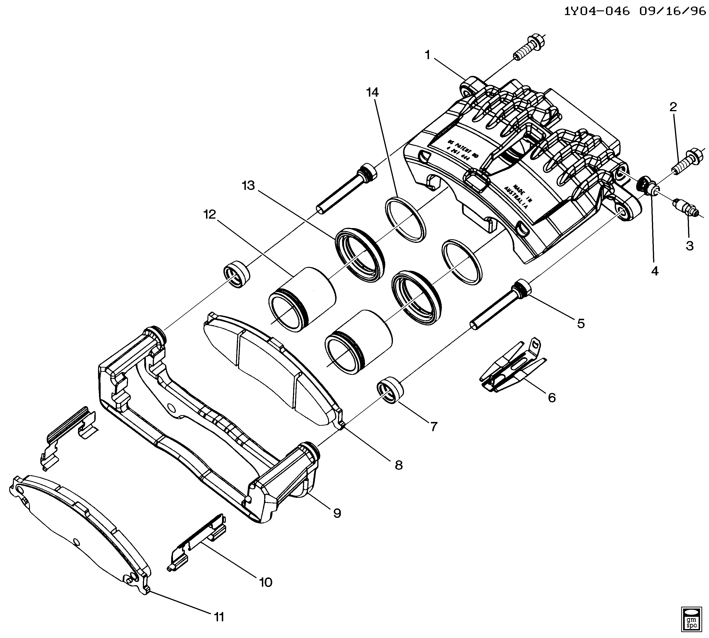 Chevrolet 12530681 - Bremžu uzliku kompl., Disku bremzes onlydrive.pro