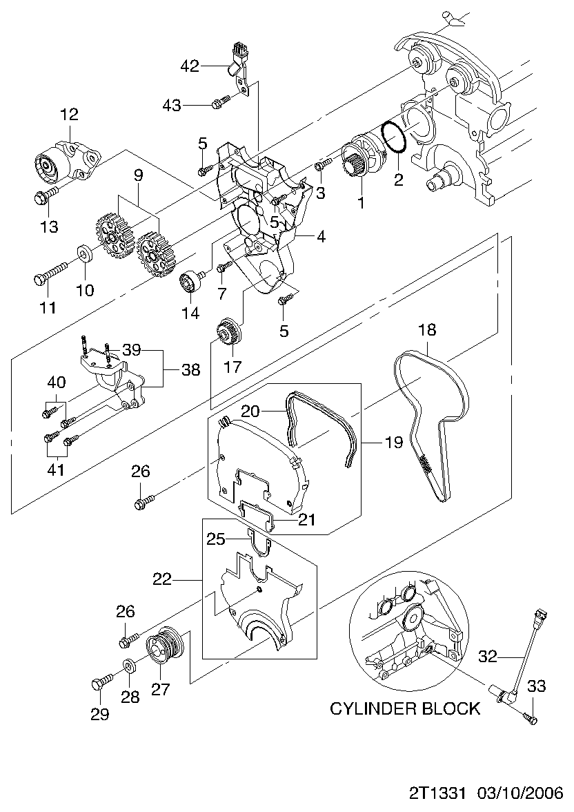 DAEWOO 25183772 - Tensioner, timing belt onlydrive.pro