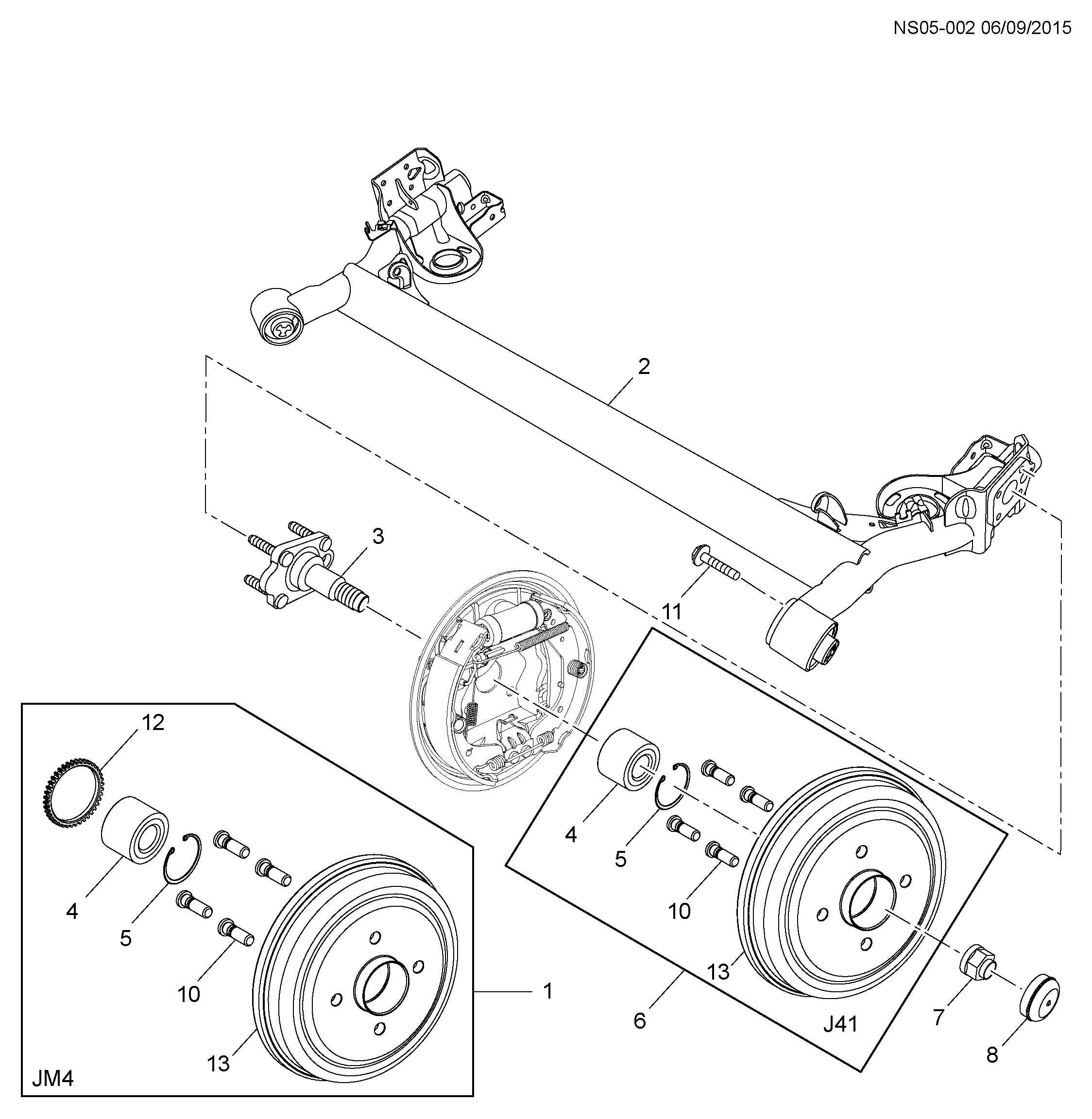 DAEWOO 94535214 - Axle asm/rear - complete: 02 pcs. onlydrive.pro