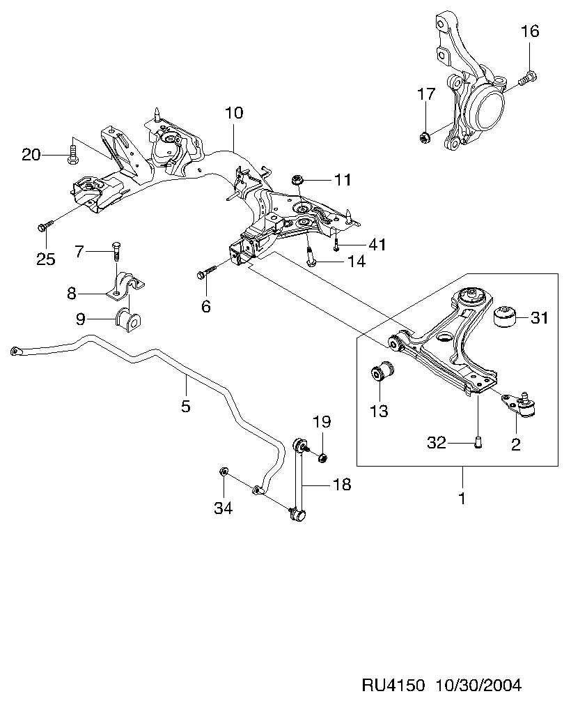 Chevrolet 96261107 - Bush of Control / Trailing Arm onlydrive.pro