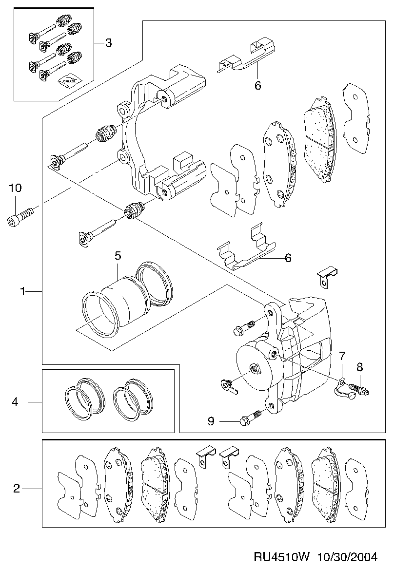 Chevrolet 96 349 060 - Тормозные колодки, дисковые, комплект onlydrive.pro