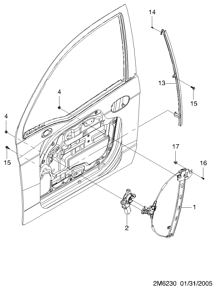 Chevrolet 96485141 - Window Regulator onlydrive.pro