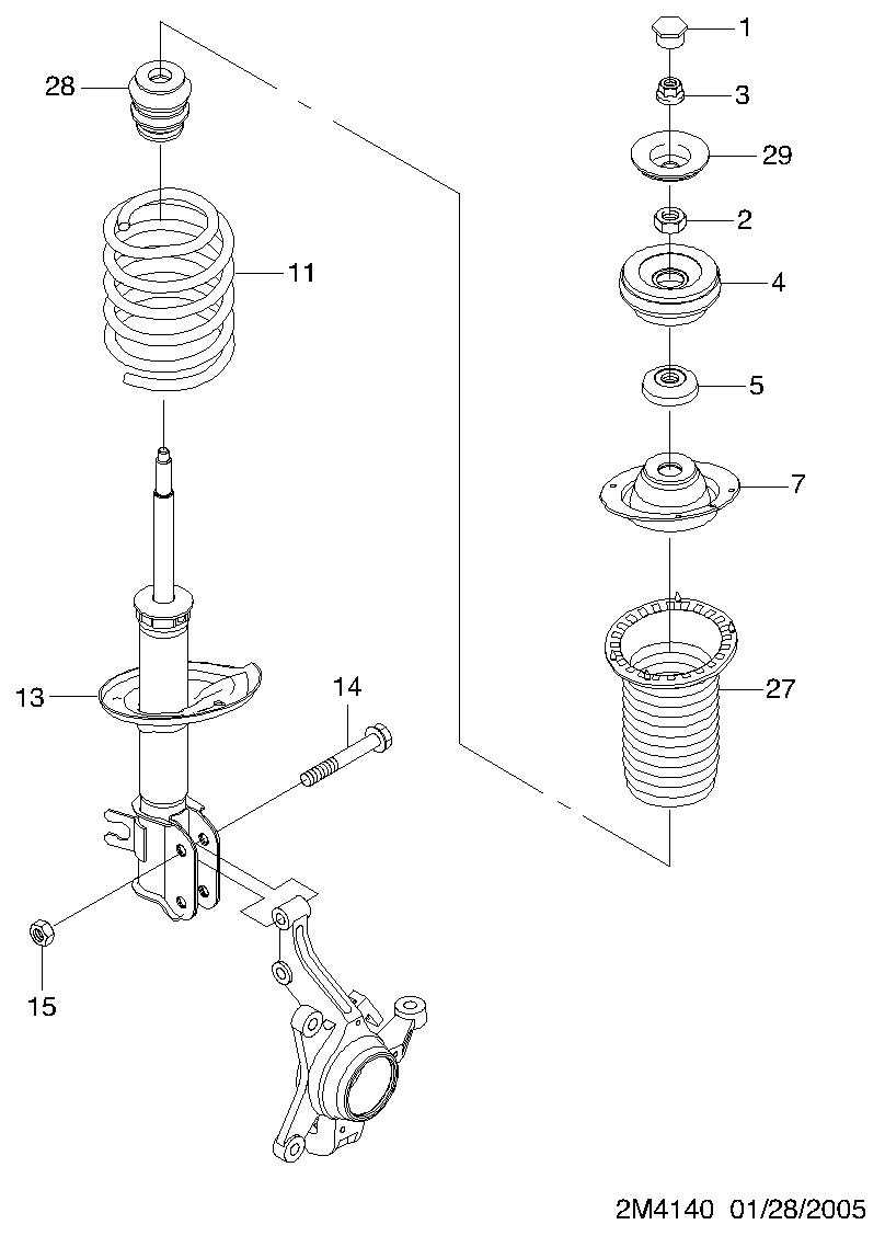 Chevrolet 9653-5011 - Опора стойки амортизатора, подушка onlydrive.pro