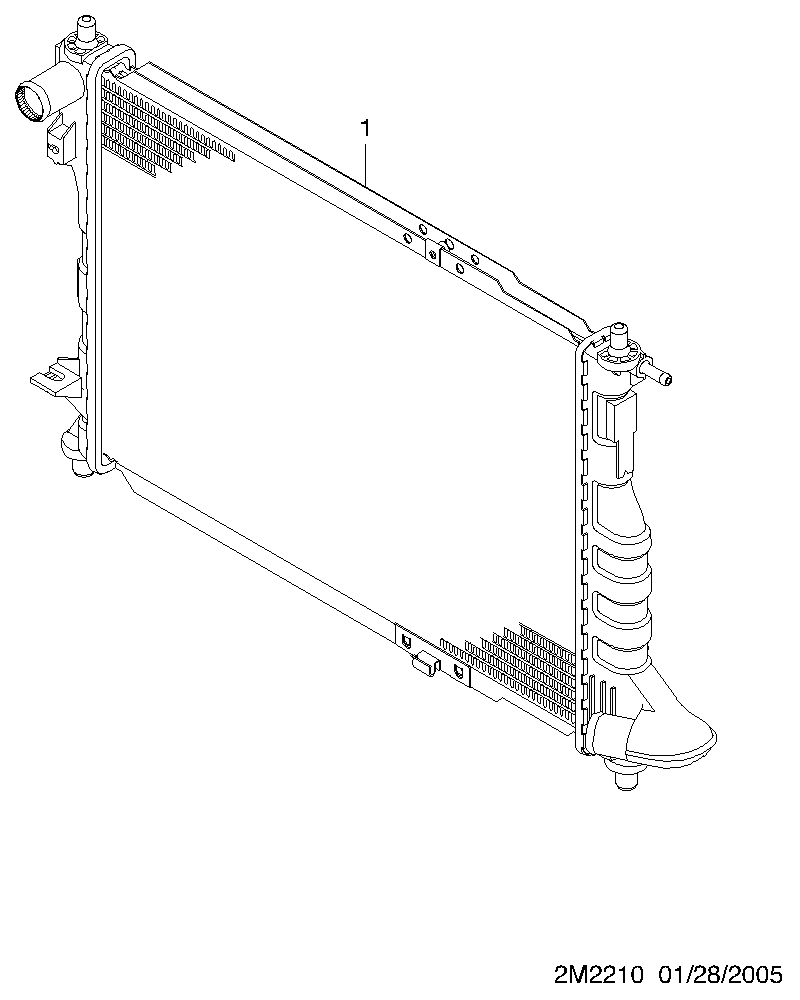 Chevrolet 96591475 - Radiator  (2210): 1 pcs. onlydrive.pro