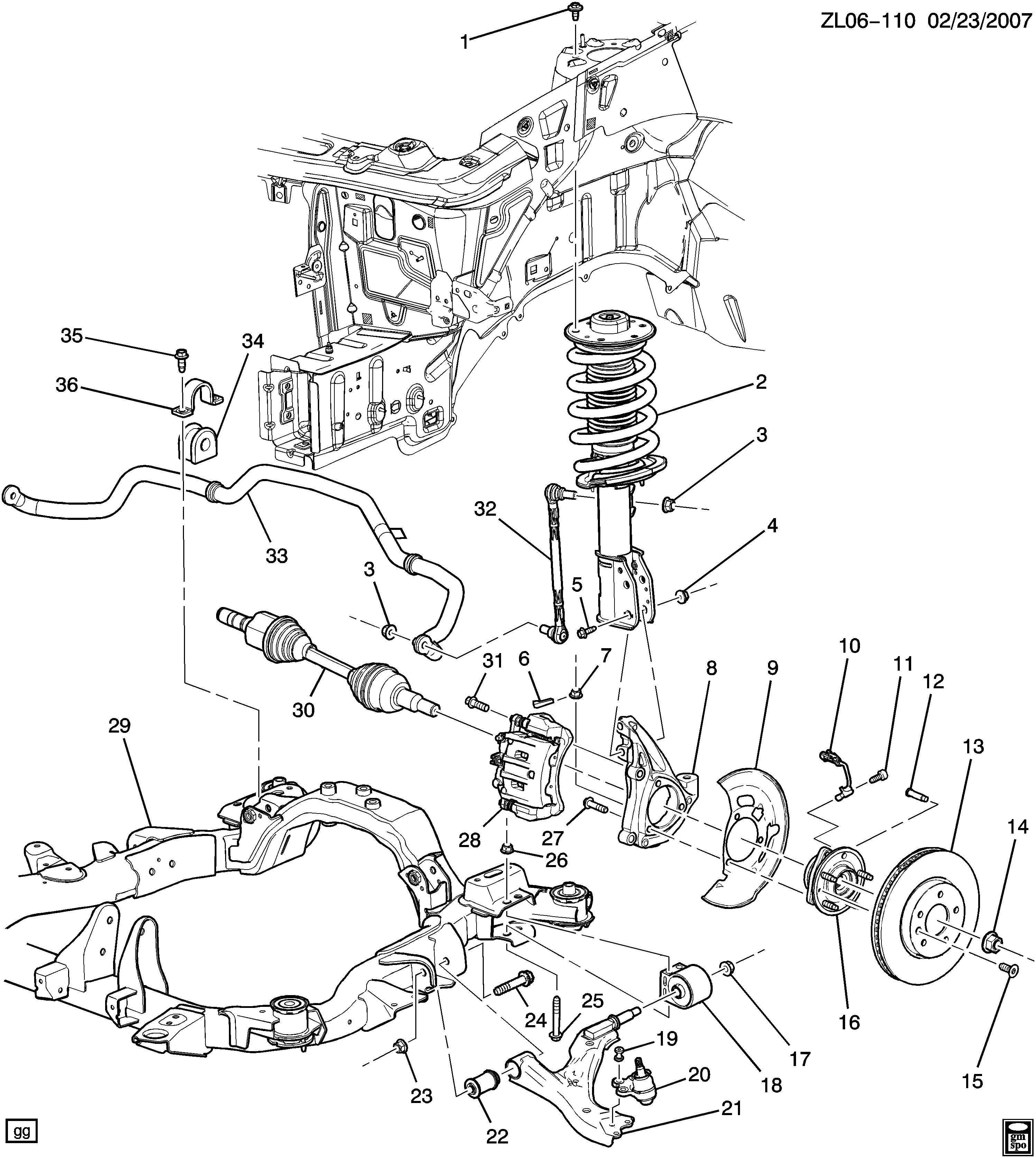 Chevrolet 25851984 - Valdymo svirties / išilginių svirčių įvorė onlydrive.pro