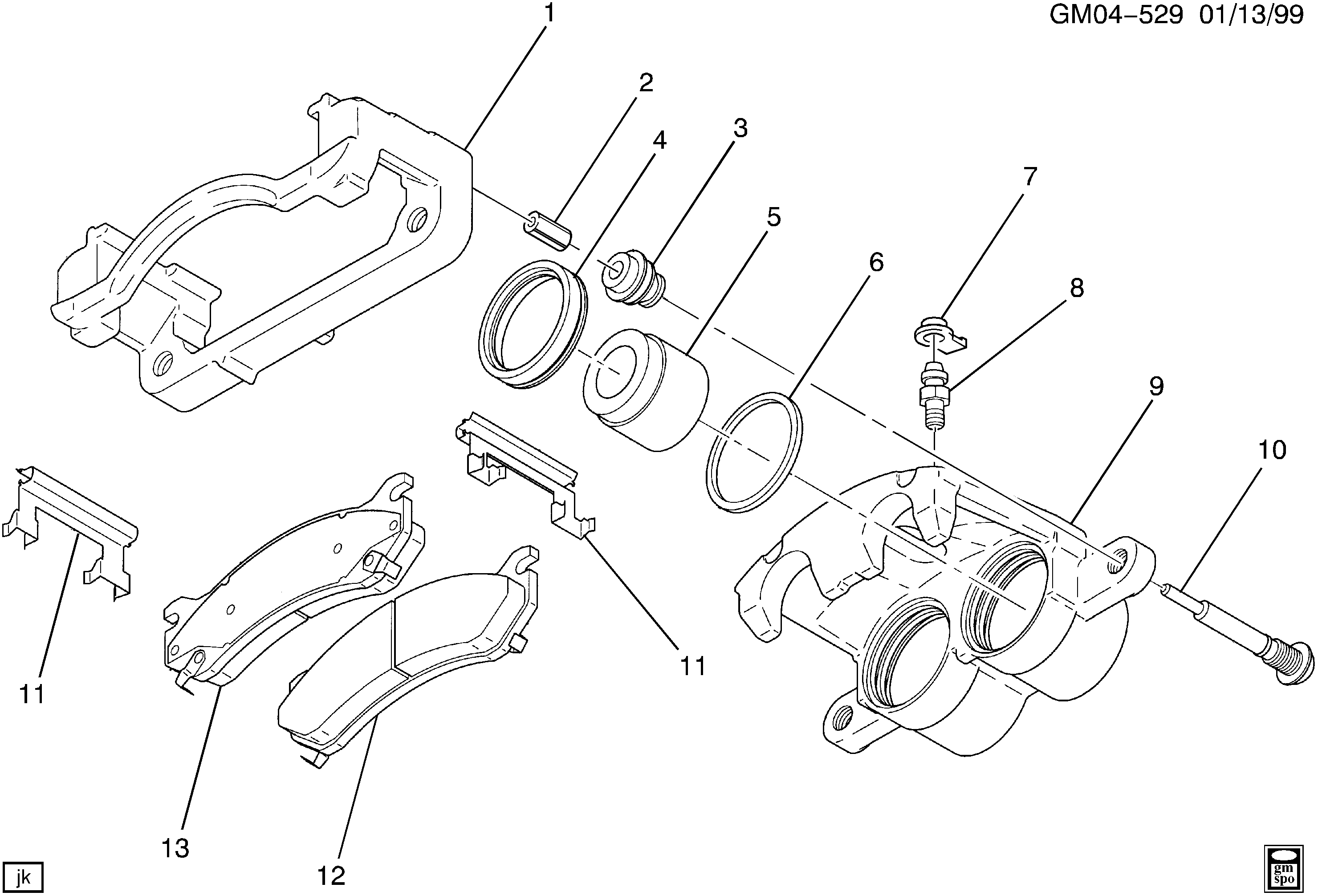 Chevrolet 19210705 - Brake caliper/rear (jh6,exc (nys)): 01 pcs. onlydrive.pro