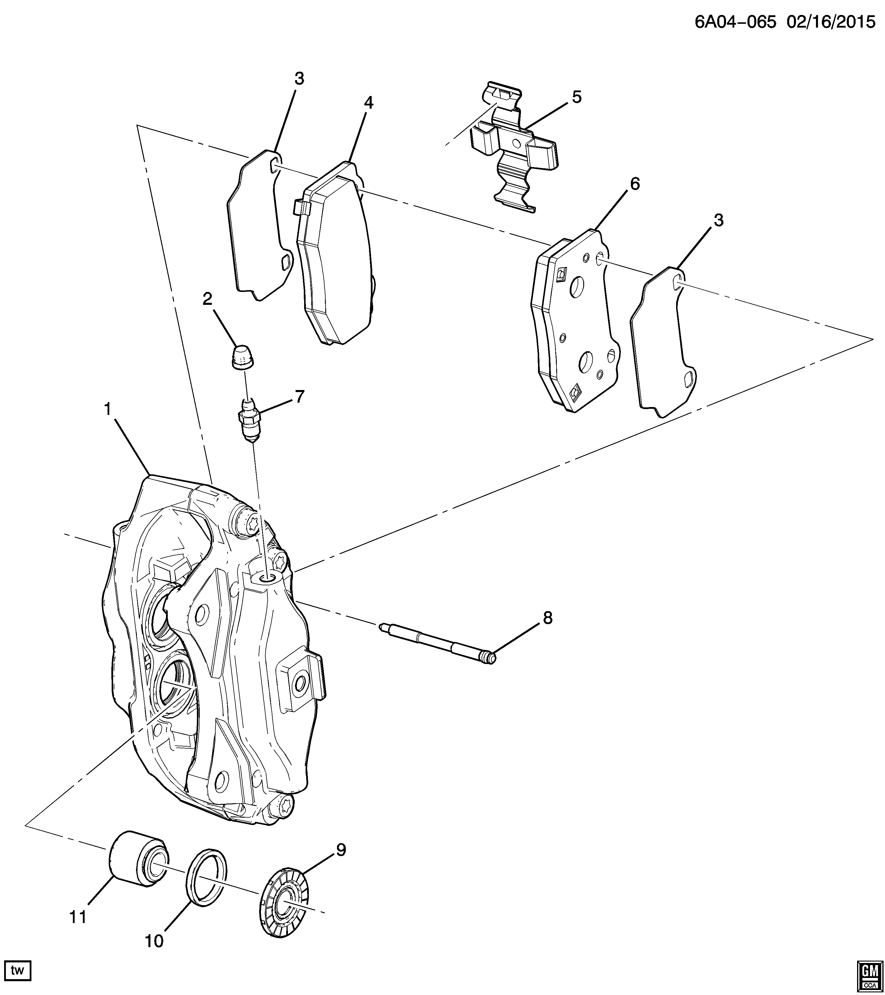 Chevrolet 89047744 - Brake Pad Set, disc brake onlydrive.pro