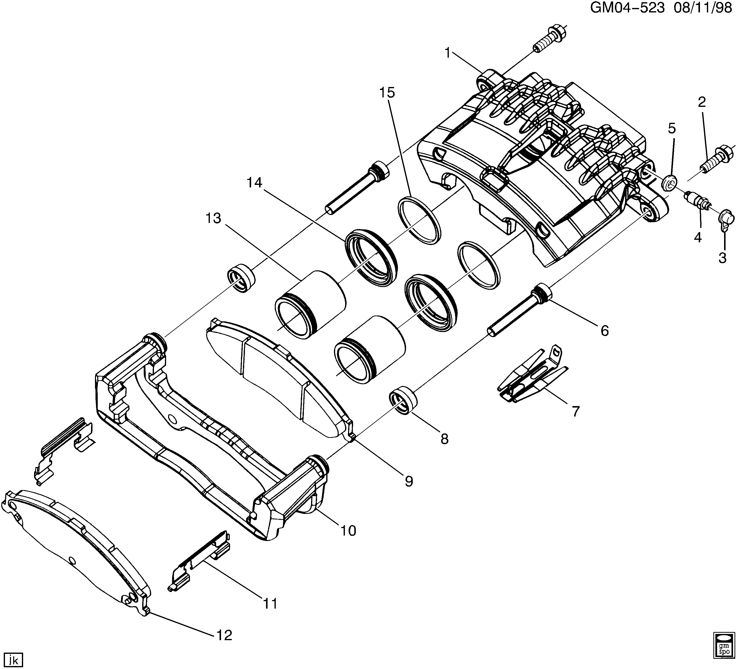 Chevrolet 18045936 - Brake caliper/rear (jc4,jh2): 01 pcs. onlydrive.pro