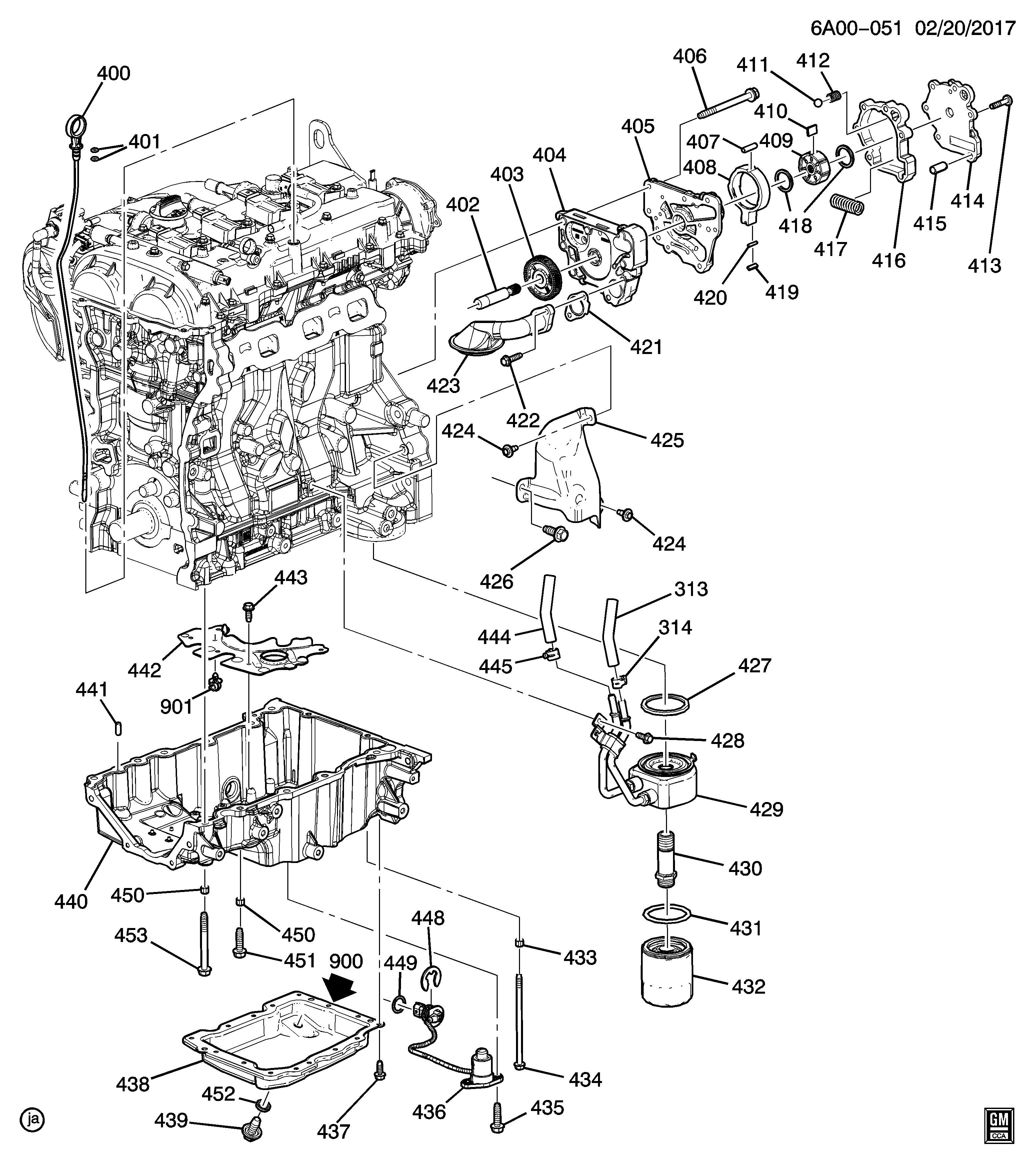 Chevrolet 12658740 - Масляный радиатор, двигательное масло onlydrive.pro