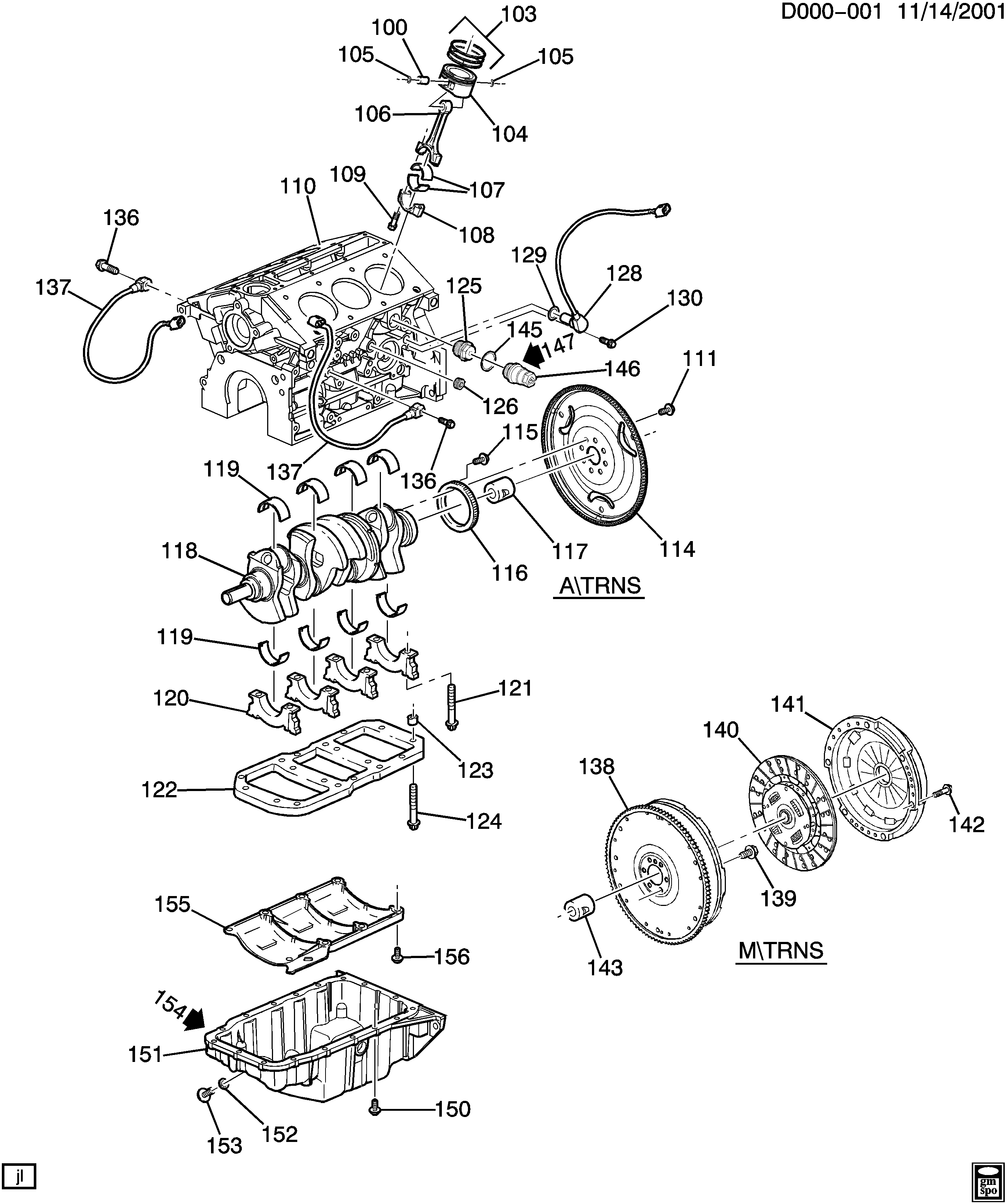 SAAB 12591866 - Engine asm-3.2l v6 part 1 cylinder block and internal parts(la3/: 01 pcs. onlydrive.pro