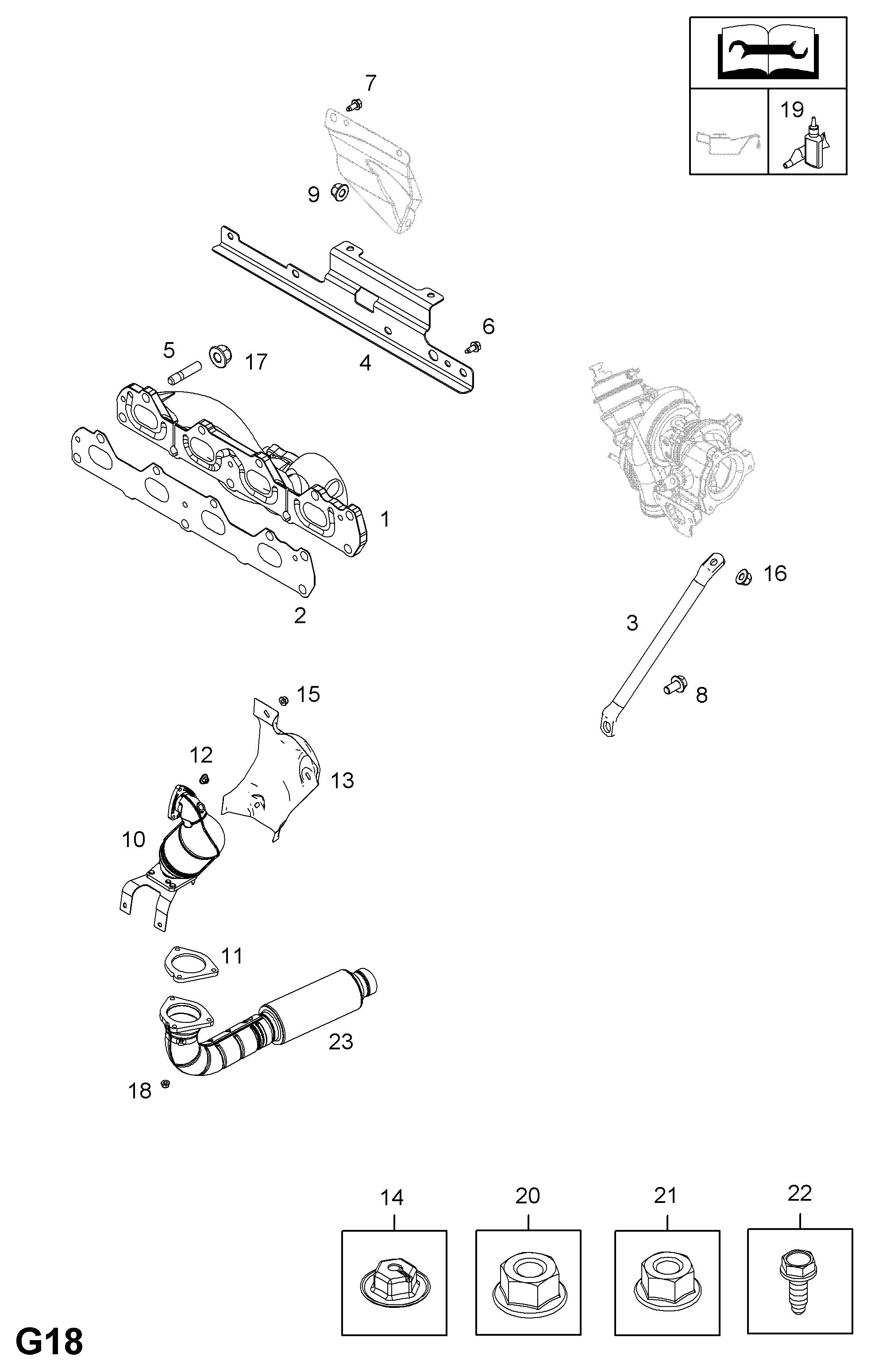 Opel 2064814 - Uzgrieznis, Izplūdes kolektors onlydrive.pro