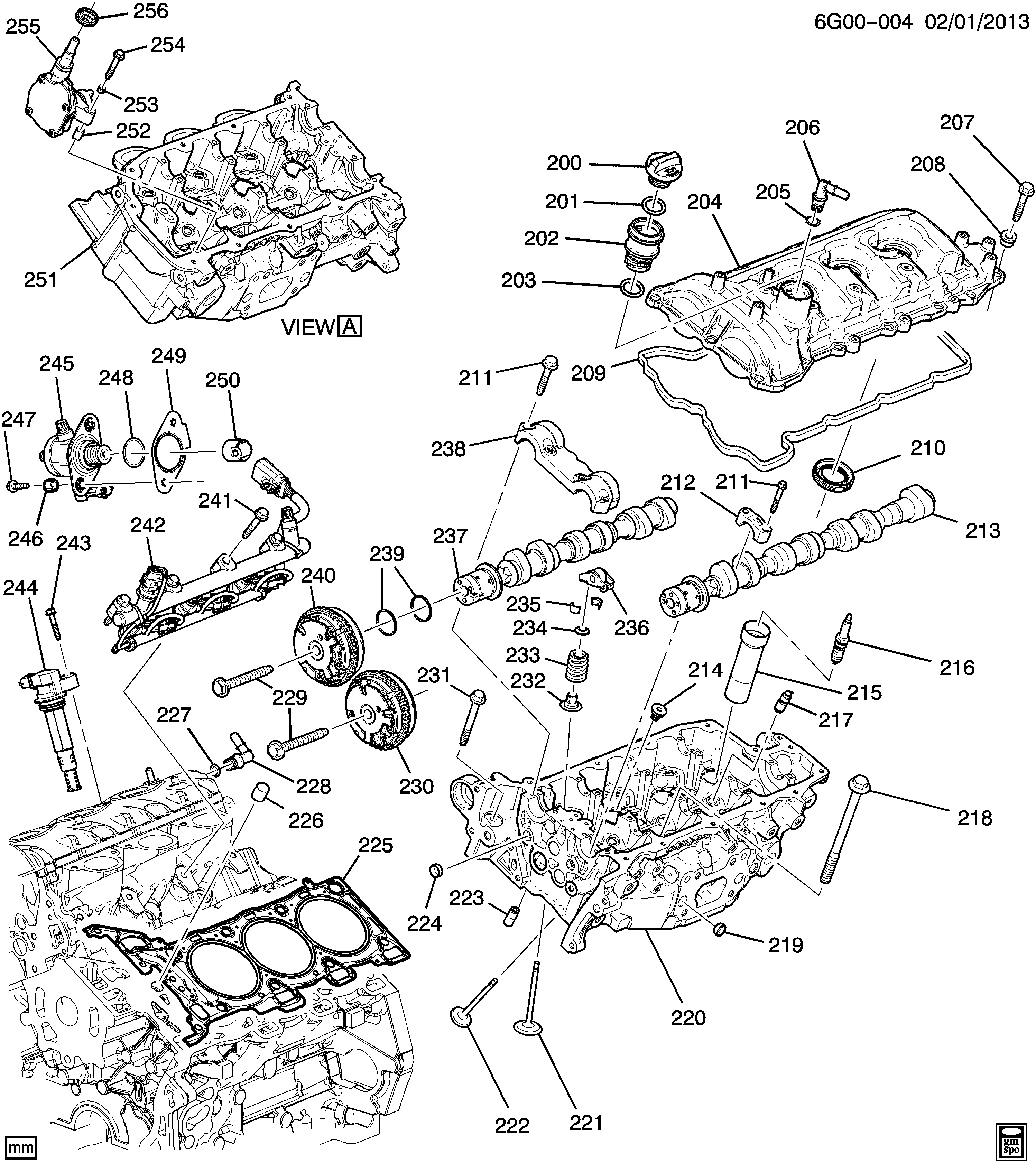 Chevrolet 12645181 - Engine asm-3.6l v6 part 2 cylinder head & related parts (lf4/3.6: 01 pcs. onlydrive.pro