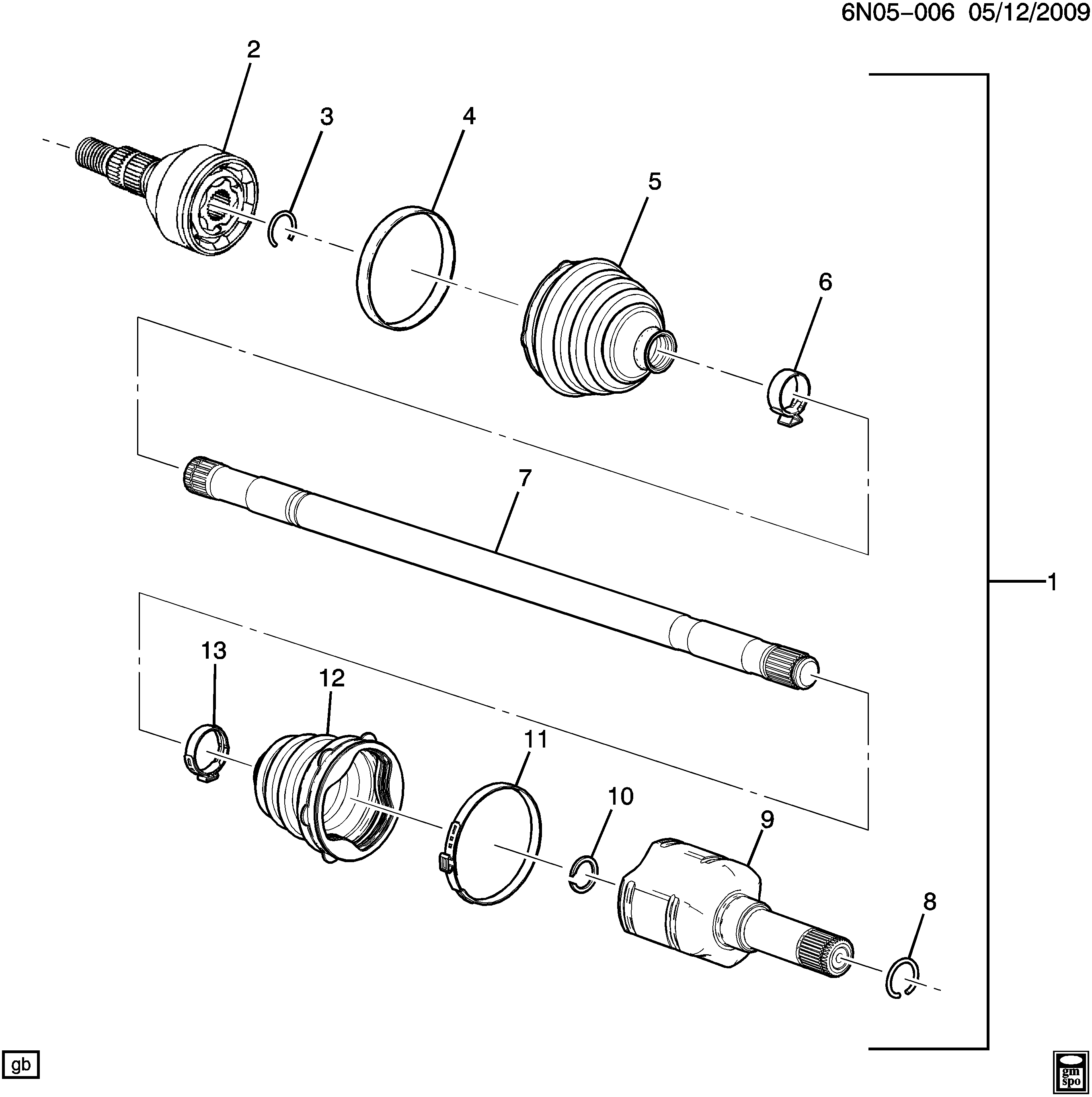 Chevrolet 22833444 - Axle shaft/rear (f46): 02 pcs. onlydrive.pro