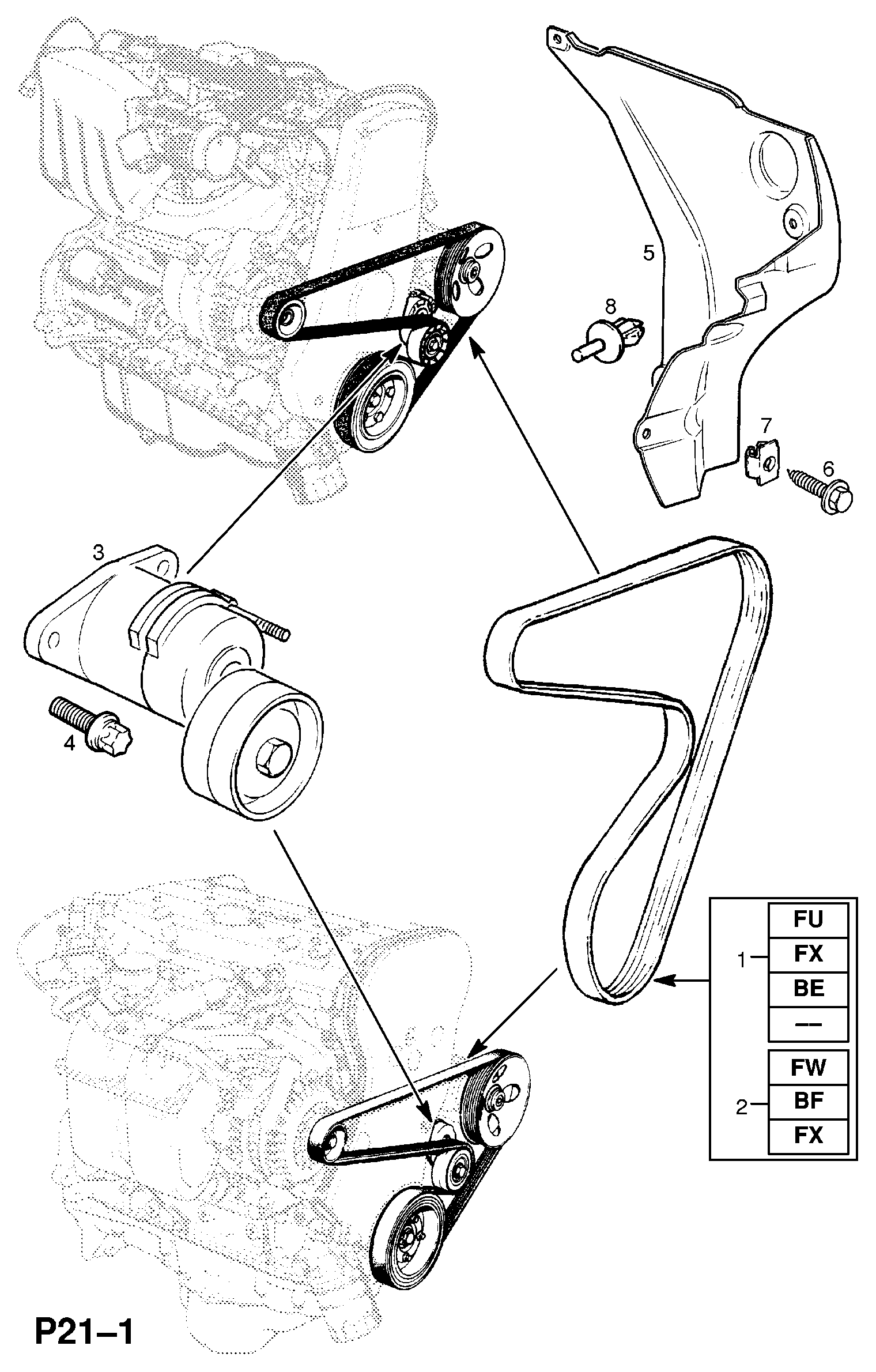 Opel 13 40 541 - Hihnankiristin, moniurahihna onlydrive.pro