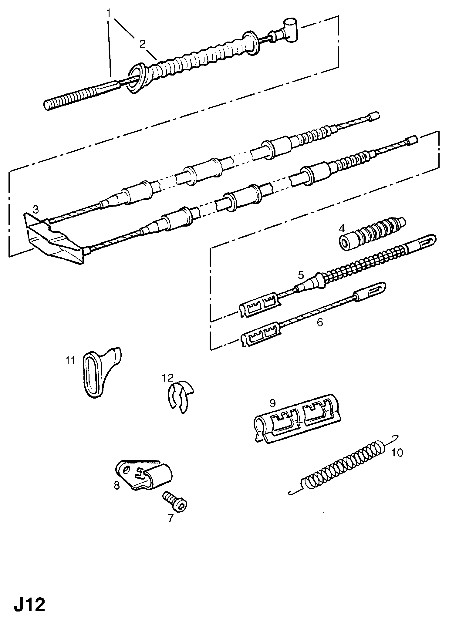 Opel 522550 - Тросик, cтояночный тормоз onlydrive.pro