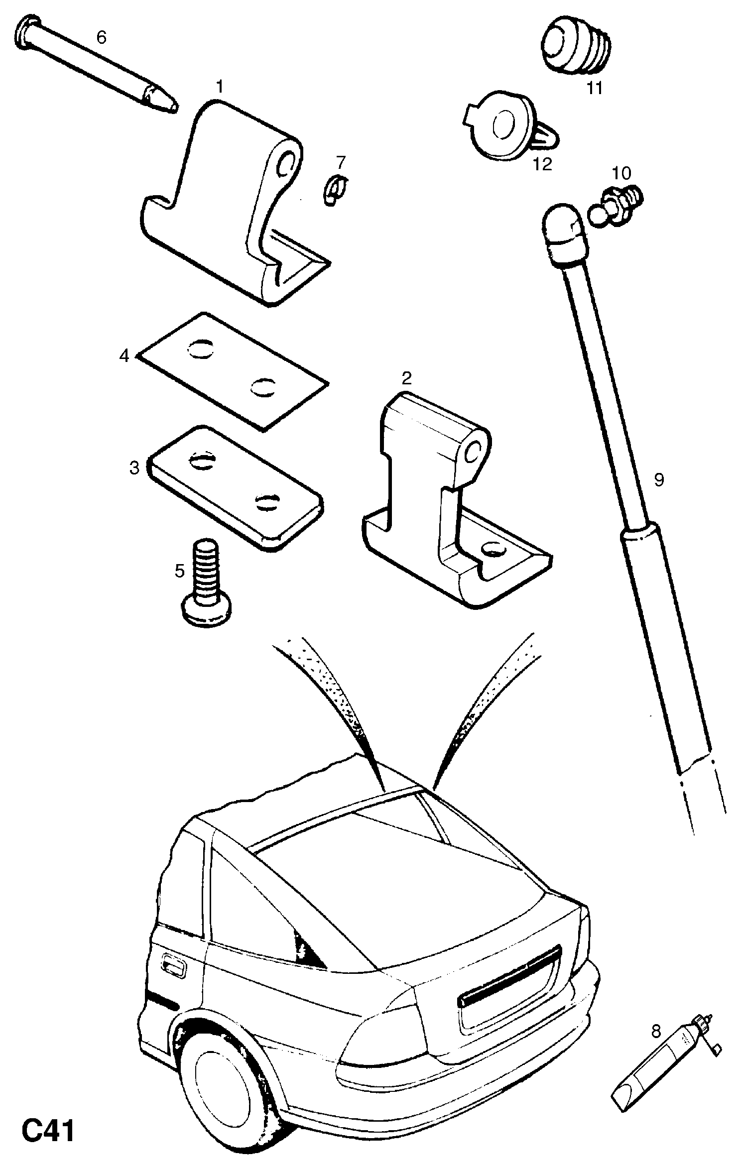 Opel 132862 - Gas Spring, boot, cargo area onlydrive.pro