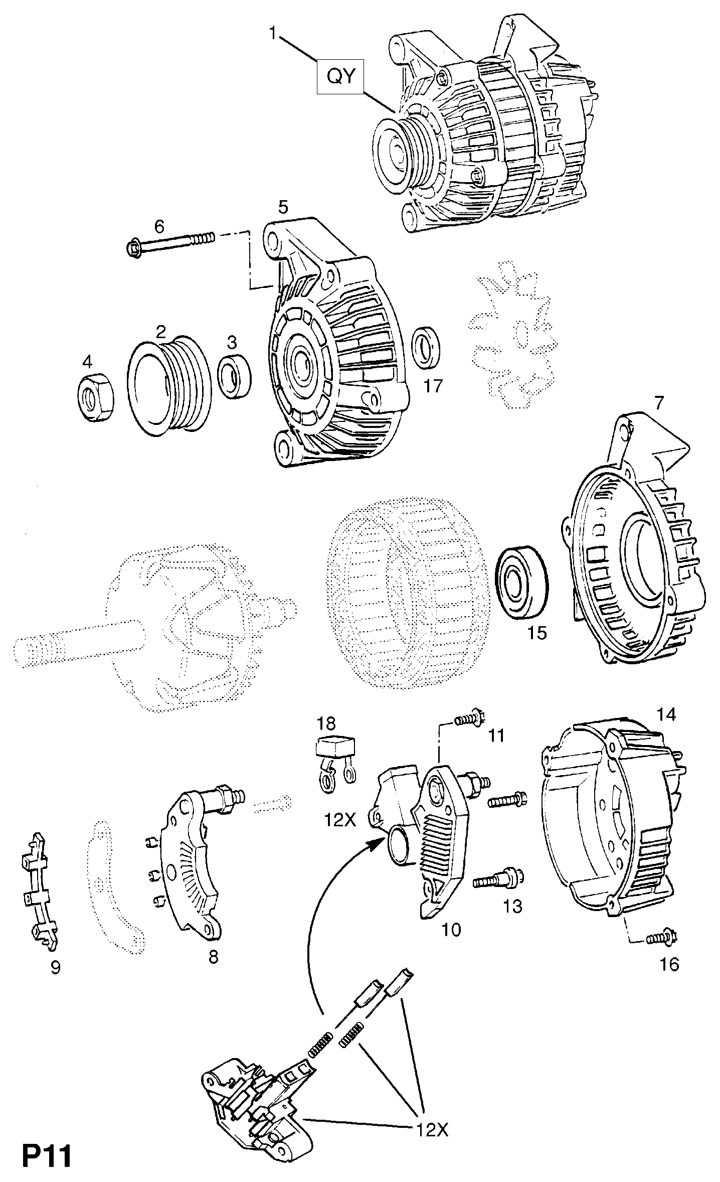 Opel 6204002 - Kintamosios srovės generatorius onlydrive.pro