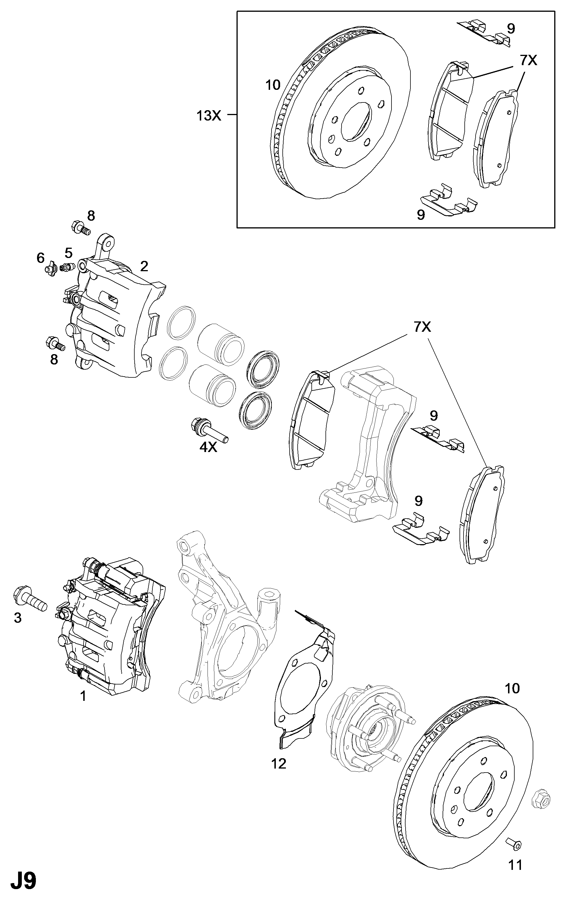 Opel 95599732 - Jarrupala, levyjarru onlydrive.pro