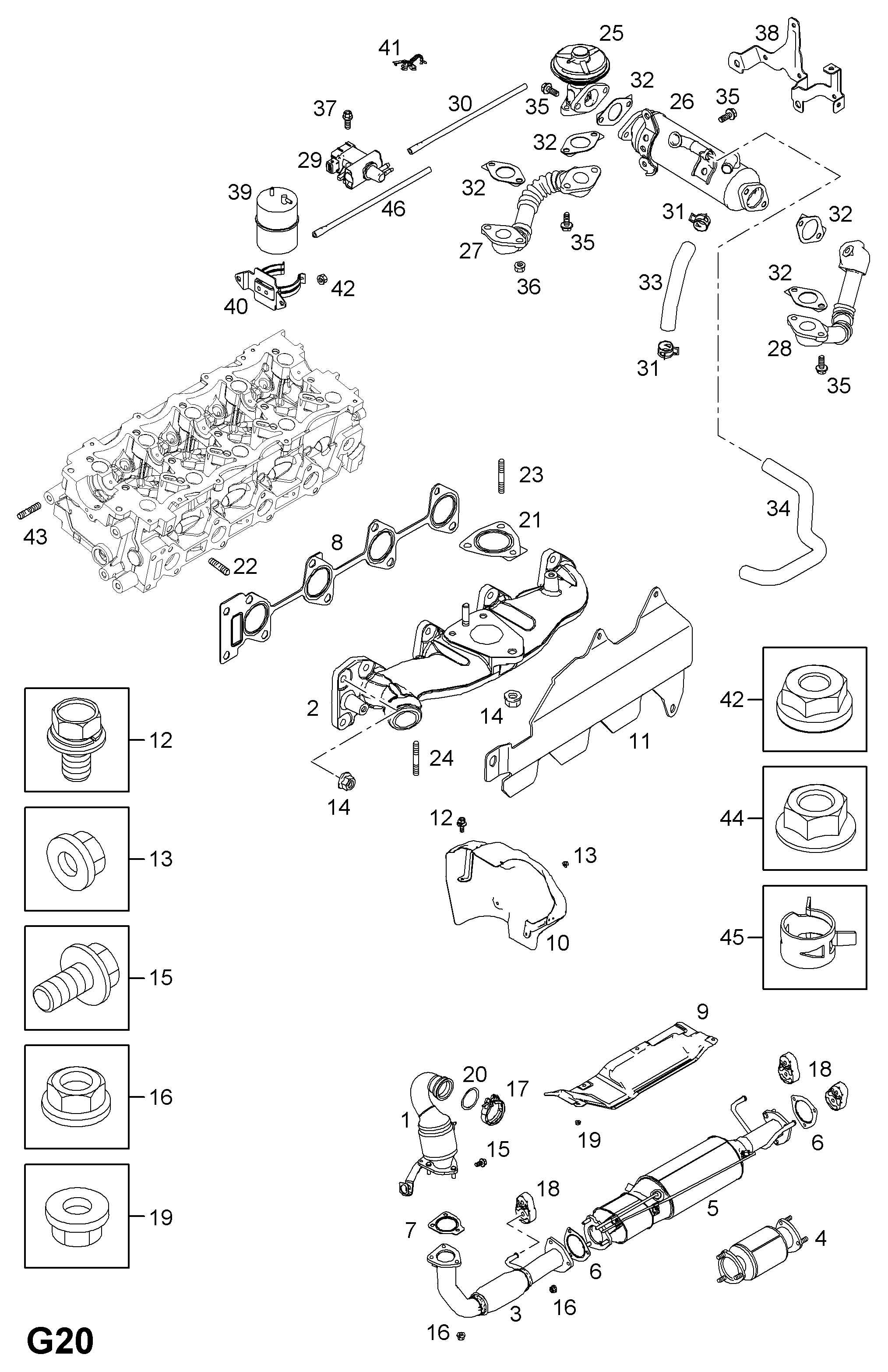 Opel 4805871 - Blīve, Izplūdes caurule onlydrive.pro