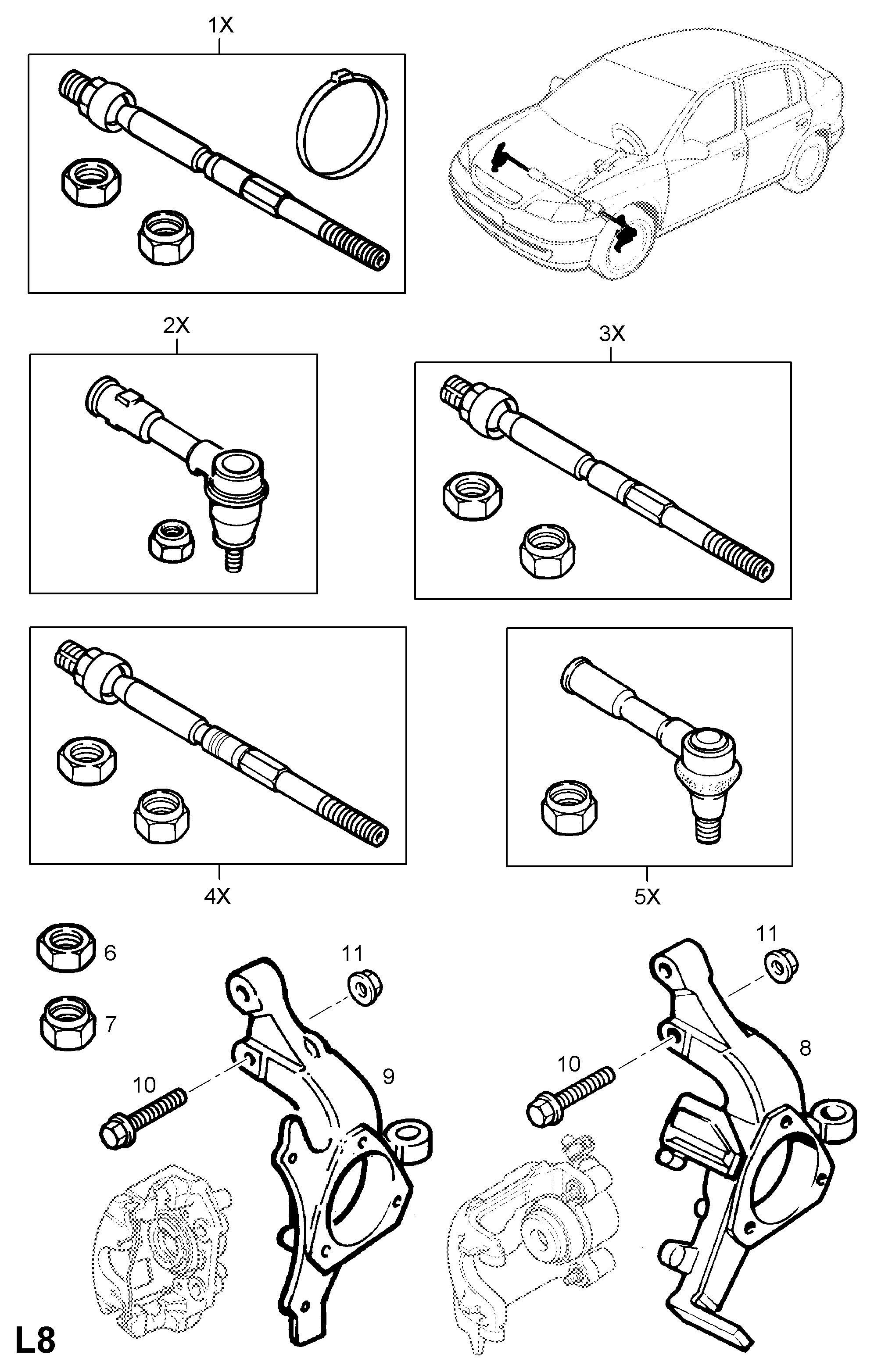 Opel 16 03 214 - Steering tie rod: 2 pcs. onlydrive.pro