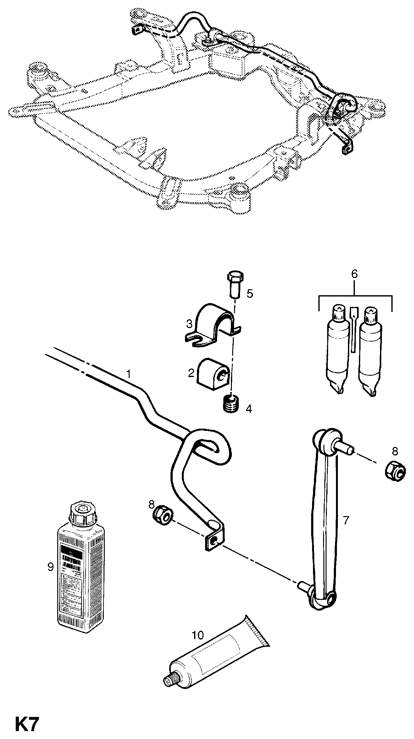 Opel 3 50 611 - Tanko, kallistuksenvaimennin onlydrive.pro