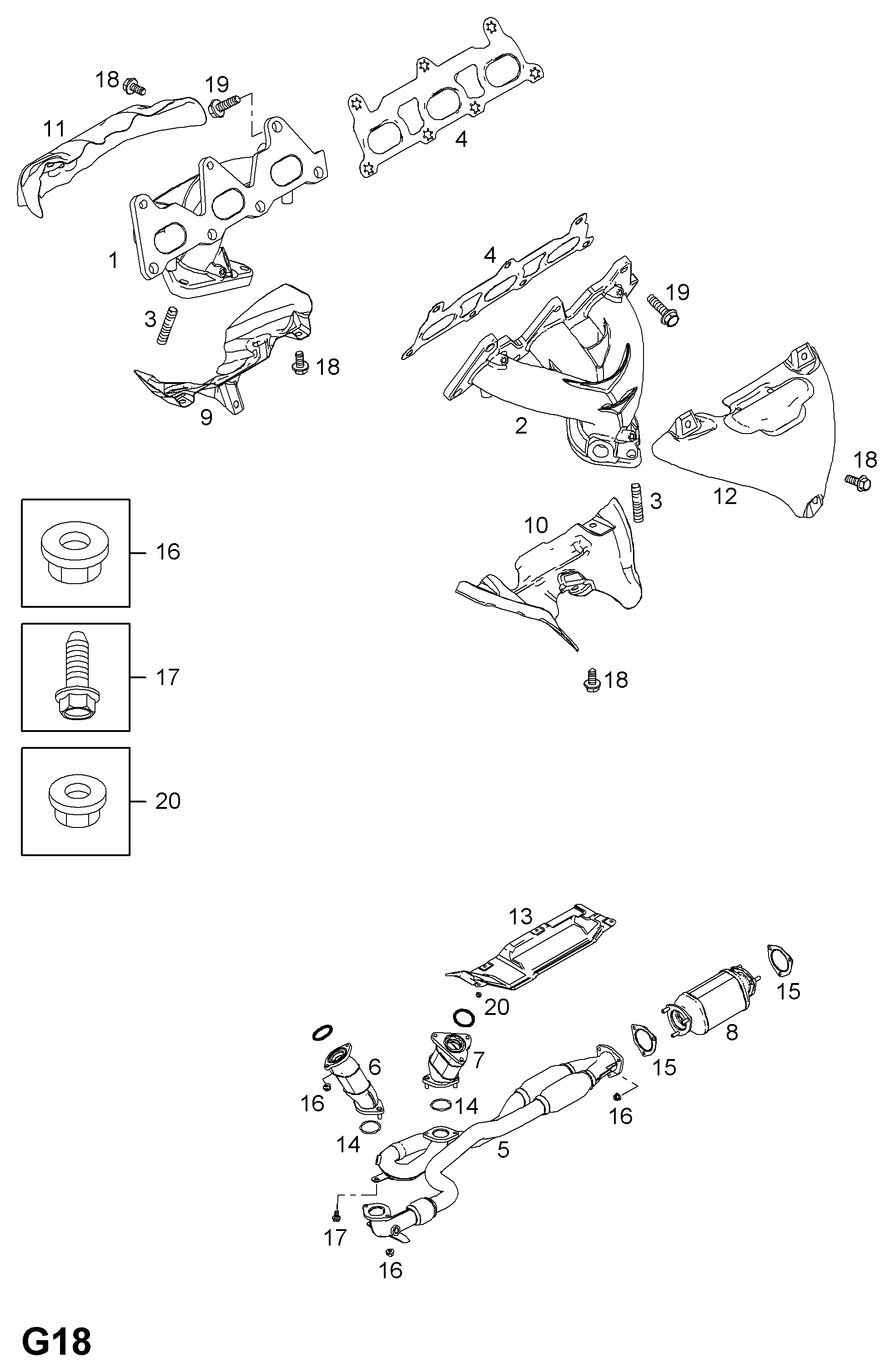 Opel 4805774 - Veržlė, išmetimo kolektorius onlydrive.pro