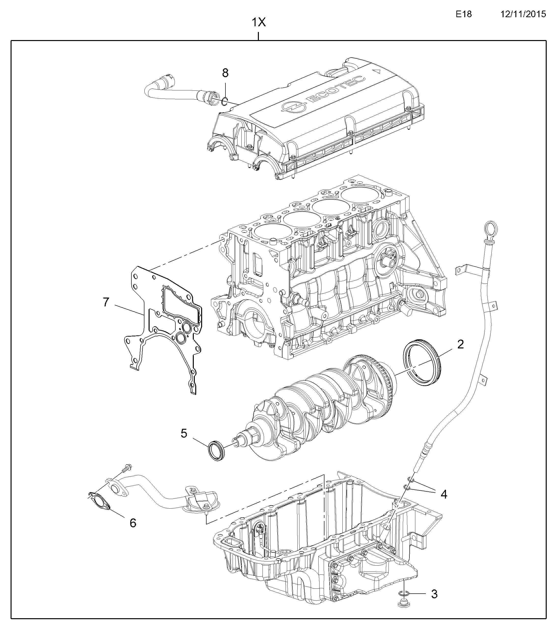 Opel 16 06 222 - Gasket Set, crank case onlydrive.pro