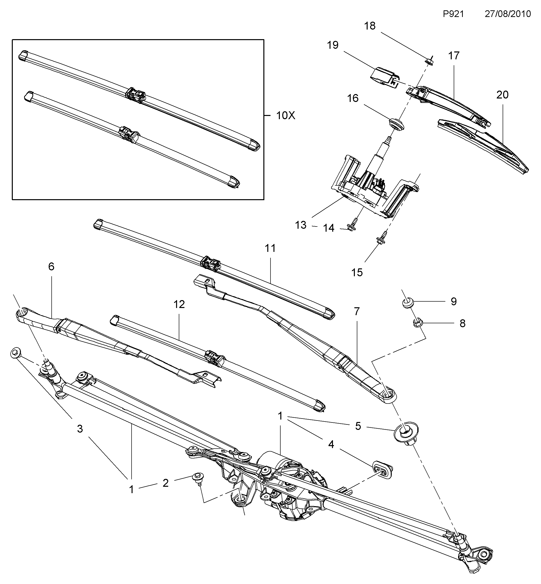 Opel 1273095 - Wiper Arm Set, window cleaning onlydrive.pro