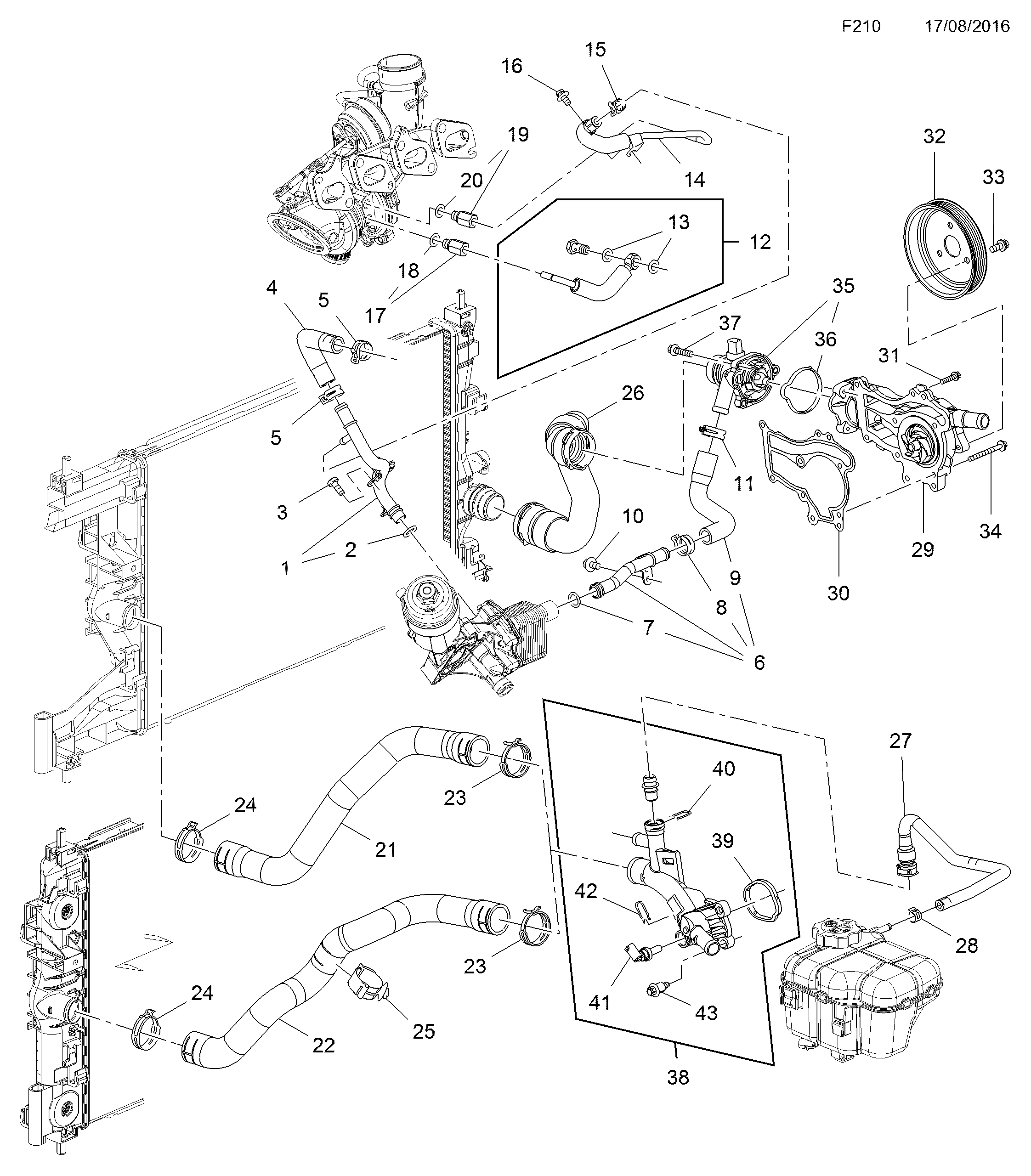 Opel 1334210 - Vesipumppu onlydrive.pro