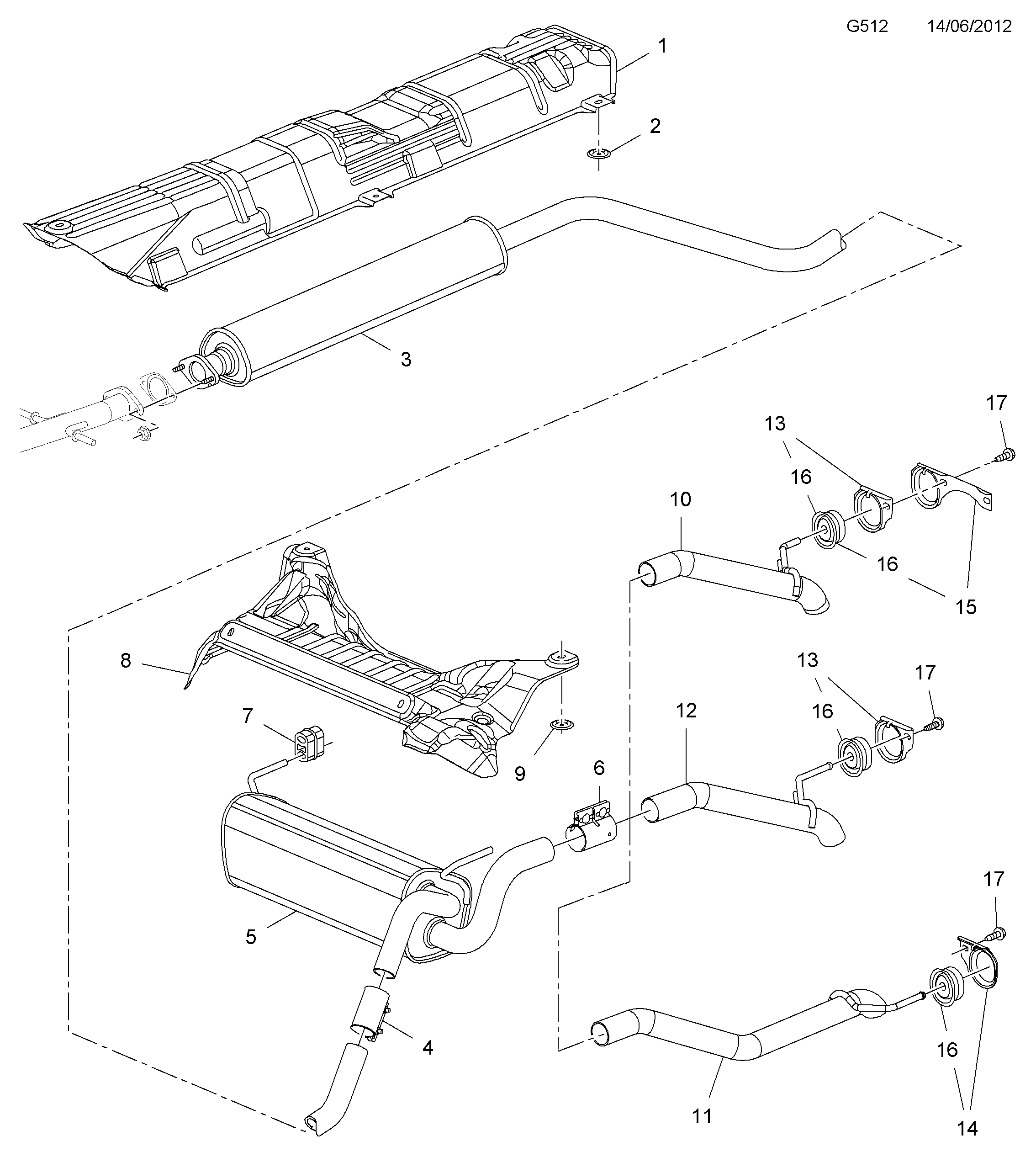 Opel 8 56 077 - Savienojošie elementi, Izplūdes gāzu sistēma onlydrive.pro