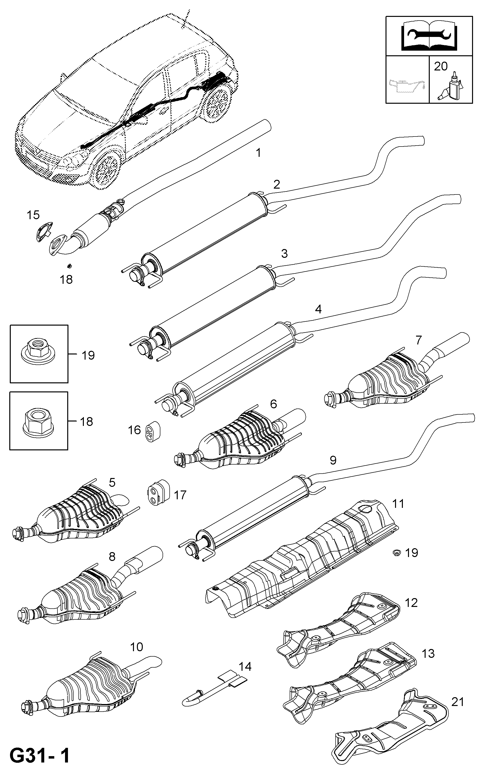 Opel 58 54 988 - Blīve, Izplūdes caurule onlydrive.pro