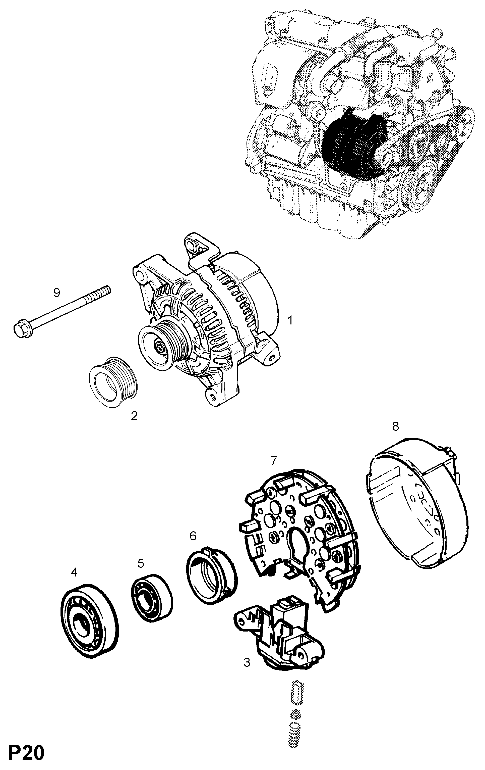 Opel 62 04 079 - Kintamosios srovės generatorius onlydrive.pro