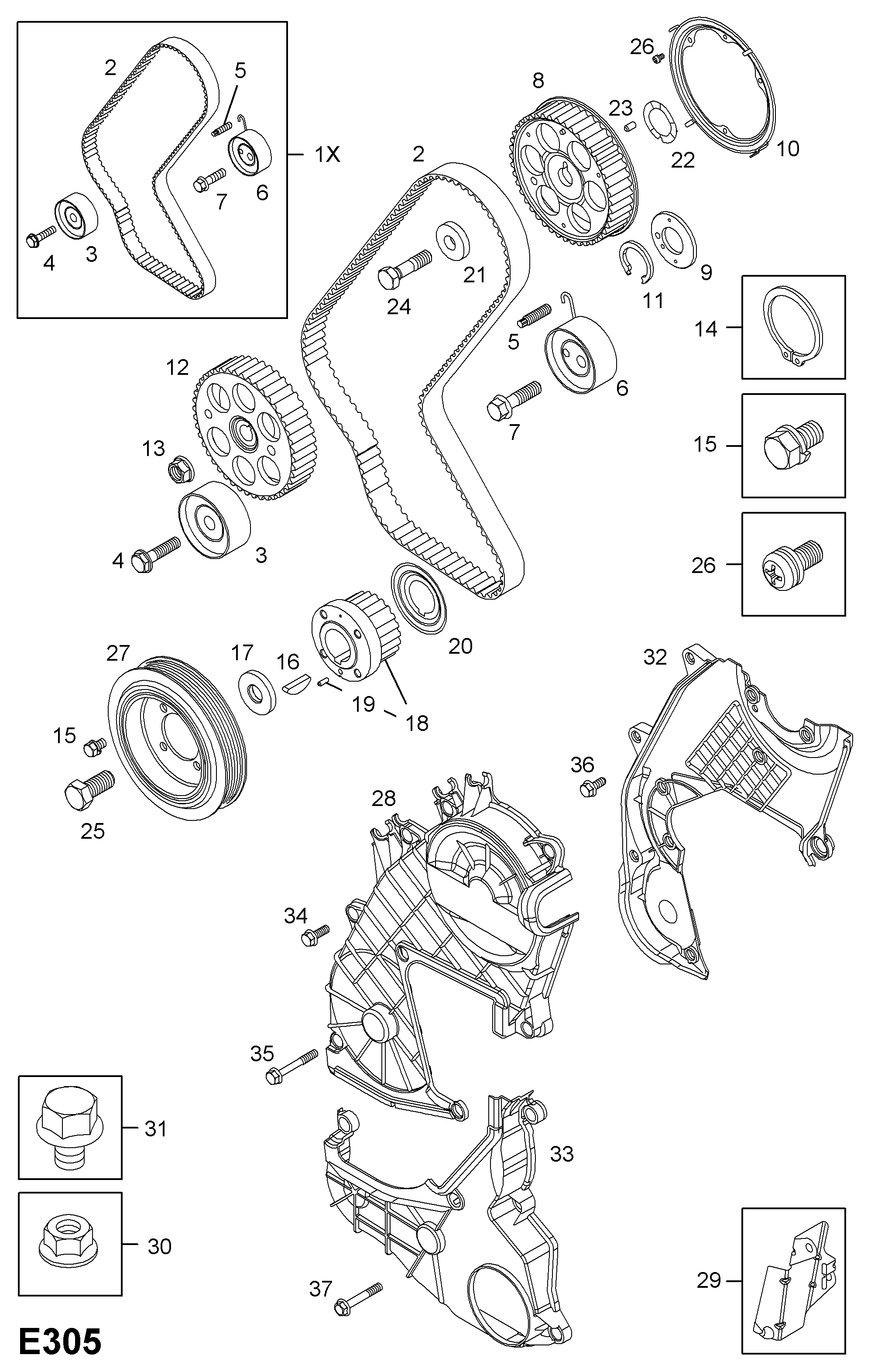 Opel 5614450 - Hihnapyörä, kampiakseli onlydrive.pro