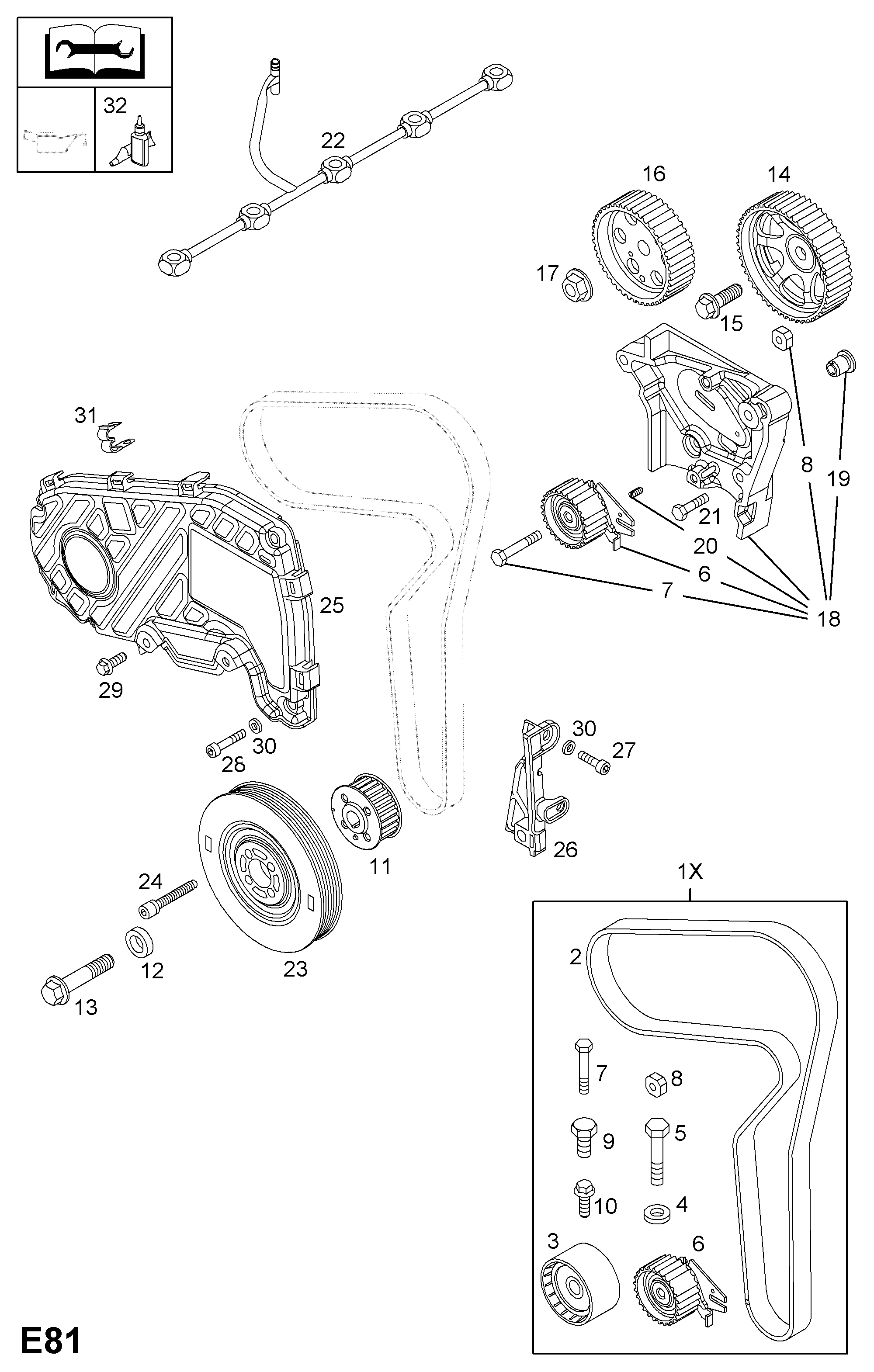 Opel 56 36 743 - Parazīt / Vadrullītis, Zobsiksna onlydrive.pro