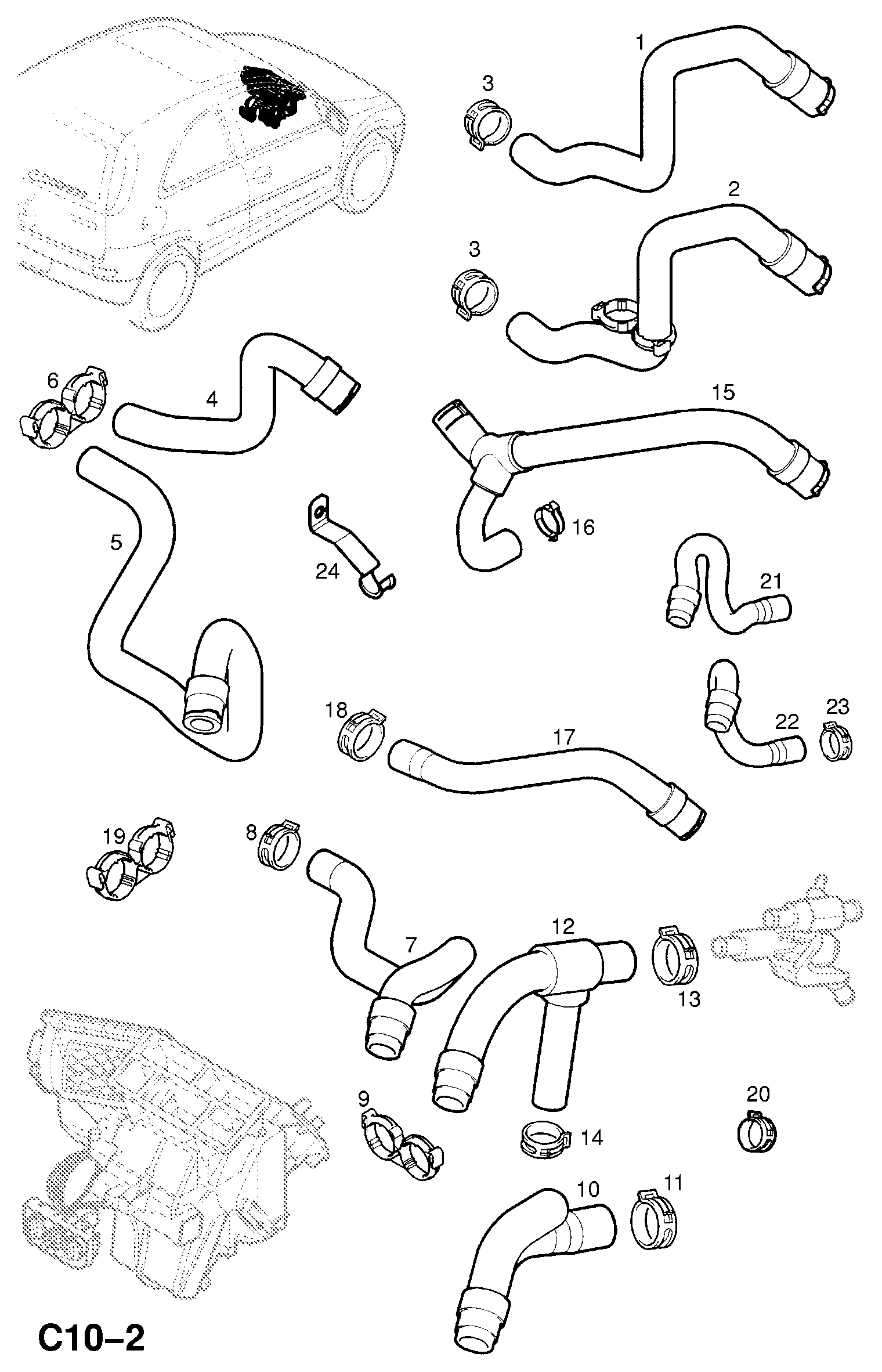 Opel 68 18 557 - Hose, heat exchange heating onlydrive.pro