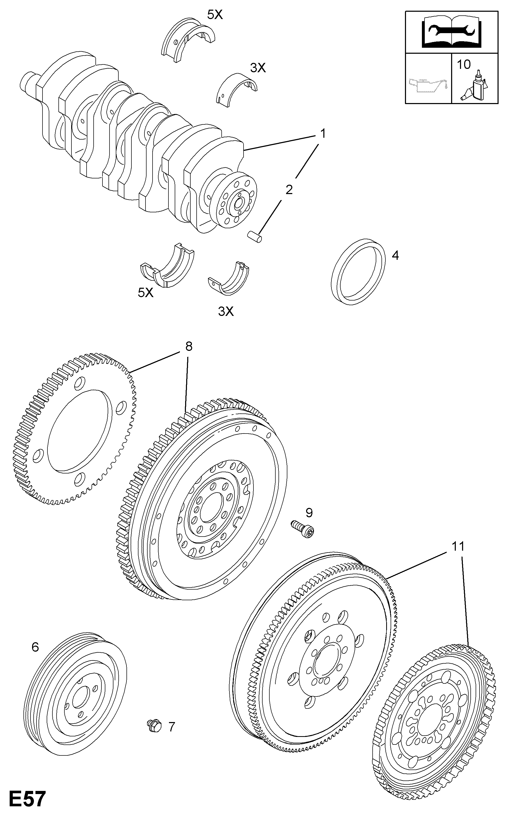 Opel 56 14 438 - Belt Pulley, crankshaft onlydrive.pro